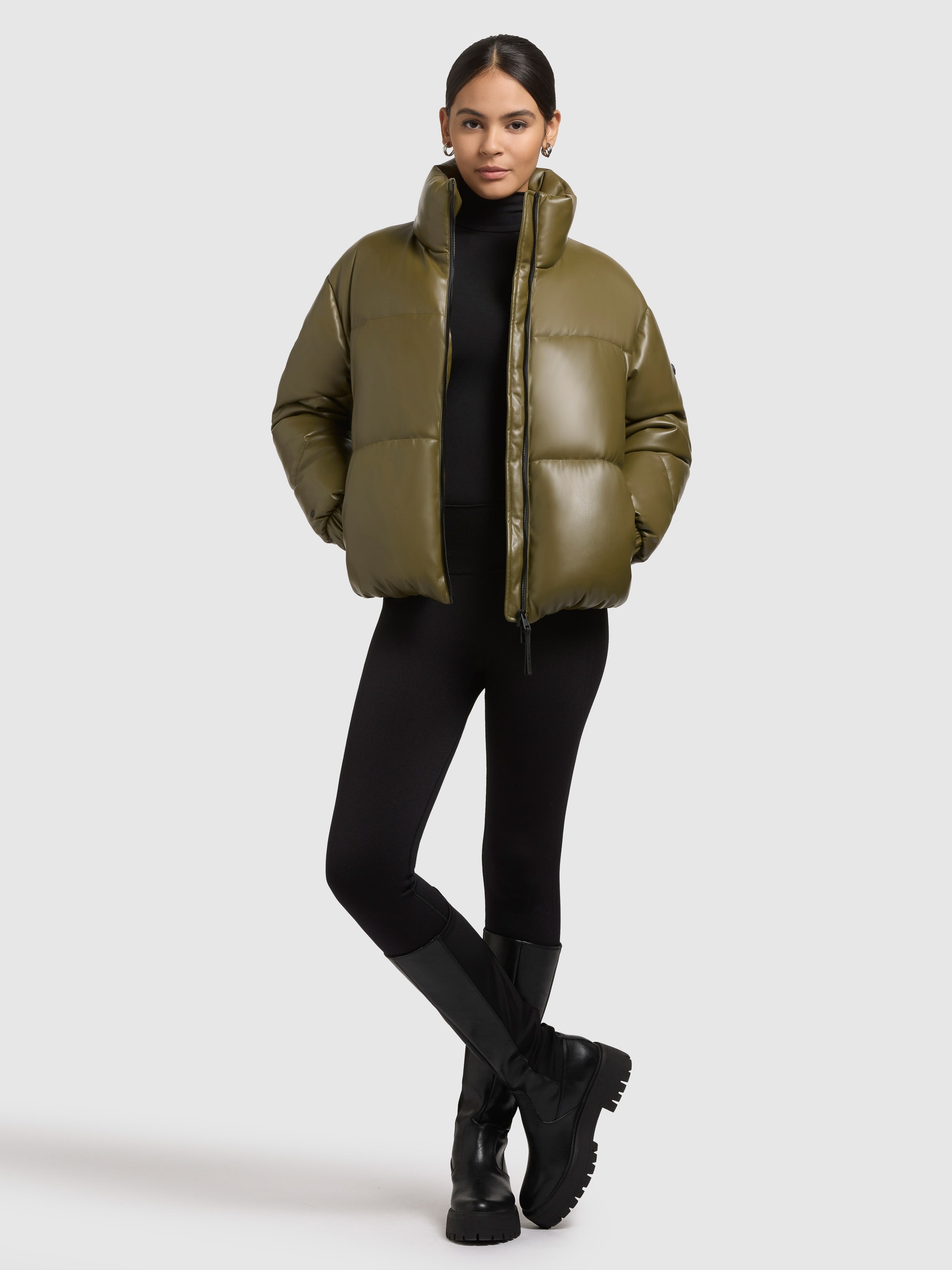 khujo Lederimitatjacke "KHALIA" ohne Kapuze günstig online kaufen