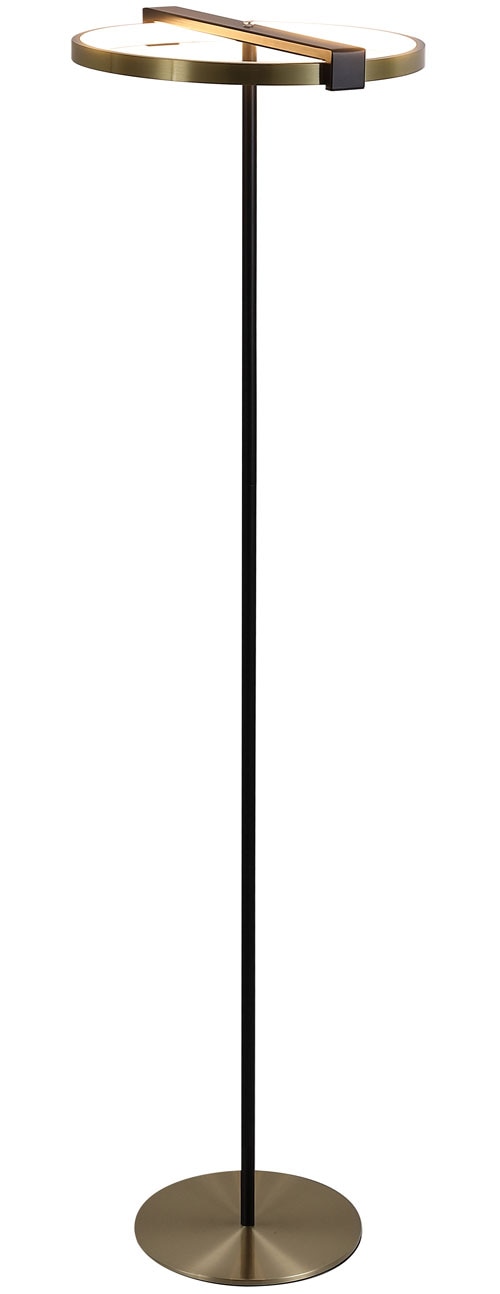 SEARCHLIGHT Stehlampe "Aerial LED Floor Lamp, Gold and Black Metal", 1, H: 128,5cm, 1 Stk., schwarz, Wohnzimmer, Leuchten