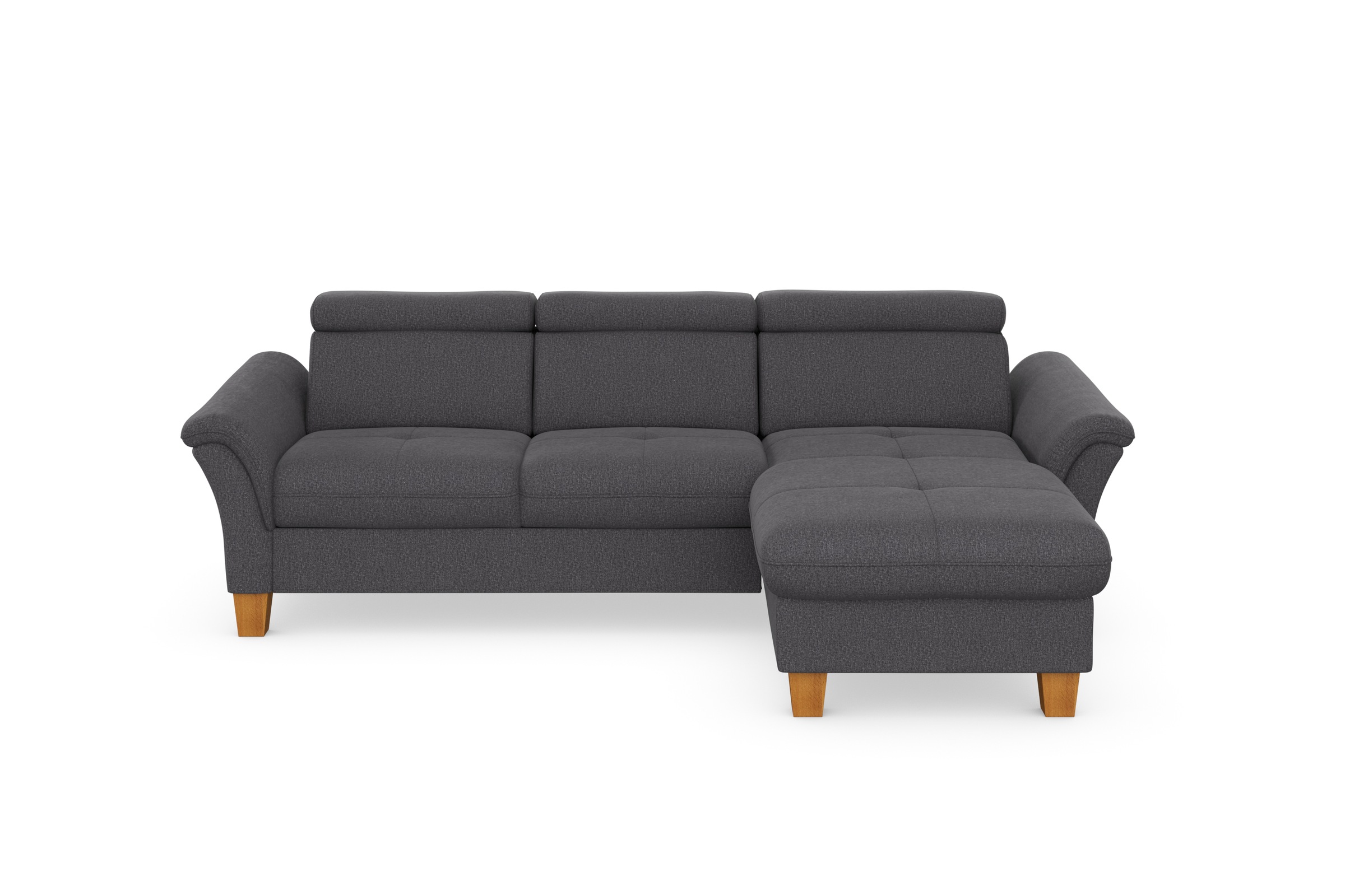 Home affaire Ecksofa »Lindgren L-Form«, wahlweise mit Bett mit klappbaren Rollen, Kasten und Kopfverstellung