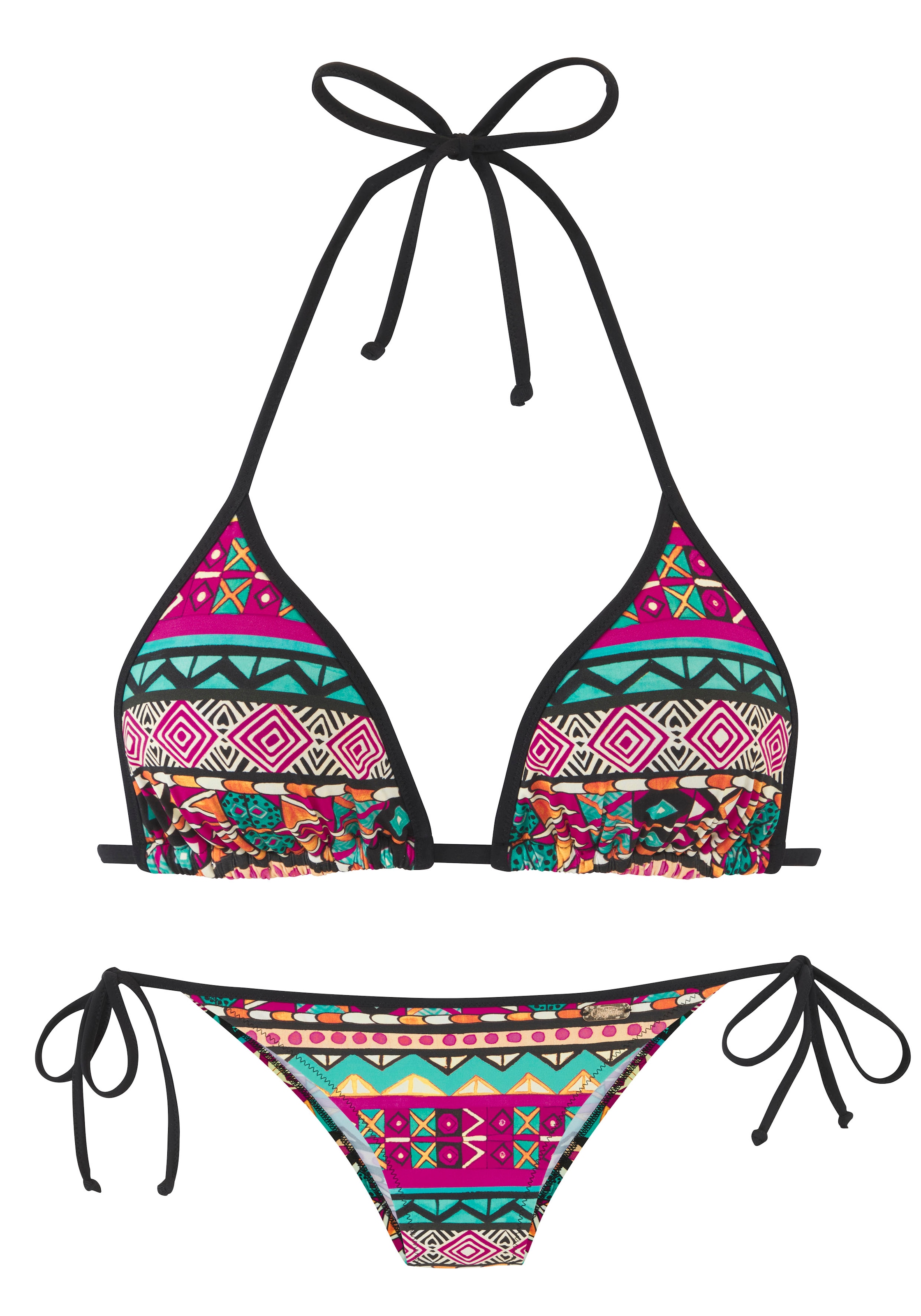 Buffalo Triangel-Bikini, mit buntem Ethno-Print