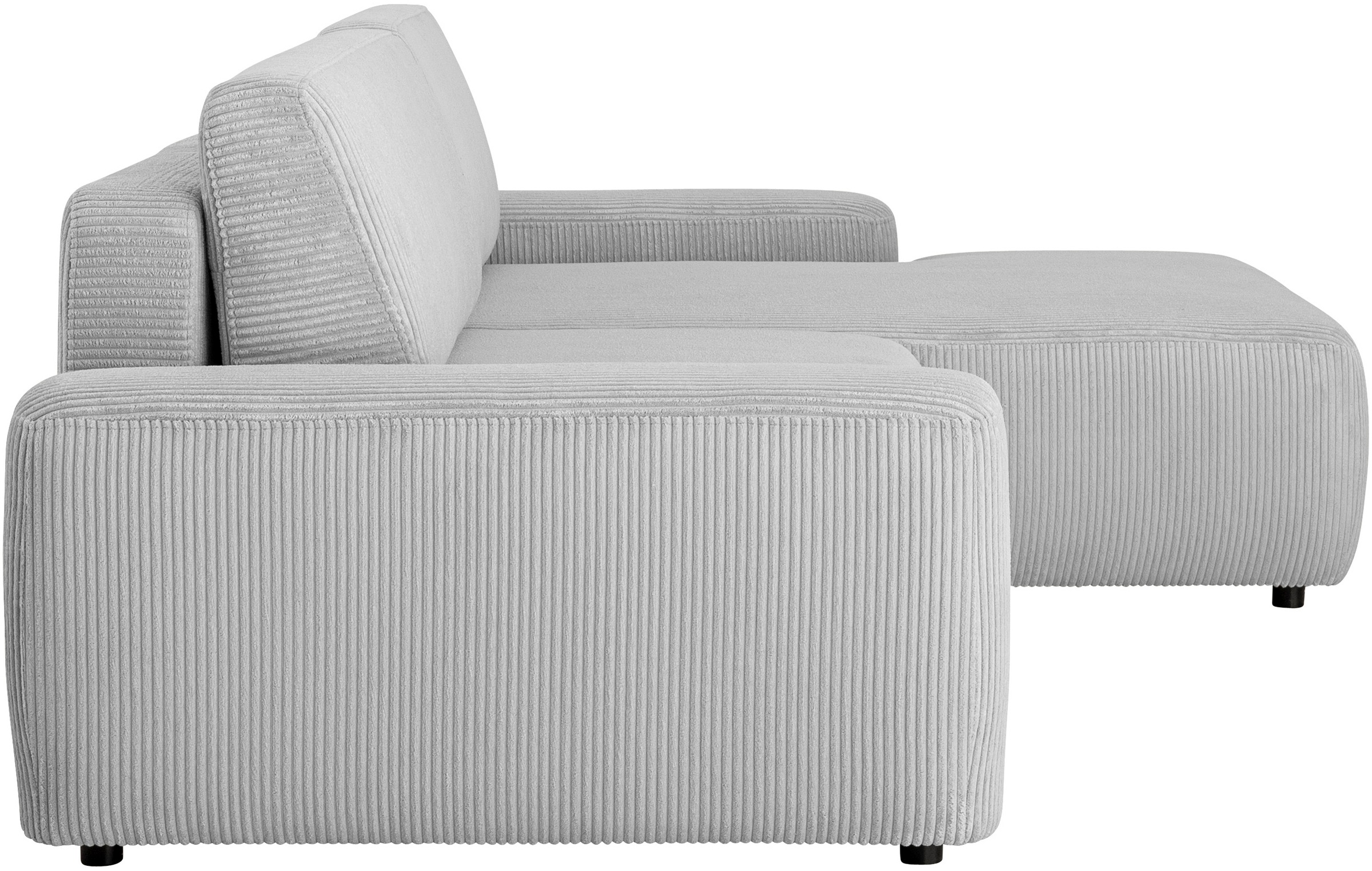 INOSIGN Ecksofa »TORGE (264cm), Schlafsofa in Cord, Samtvelours o Struktur fein, L-Form«, Schlaffunktion, Bettkasten, Liegefläche: 125/210 cm