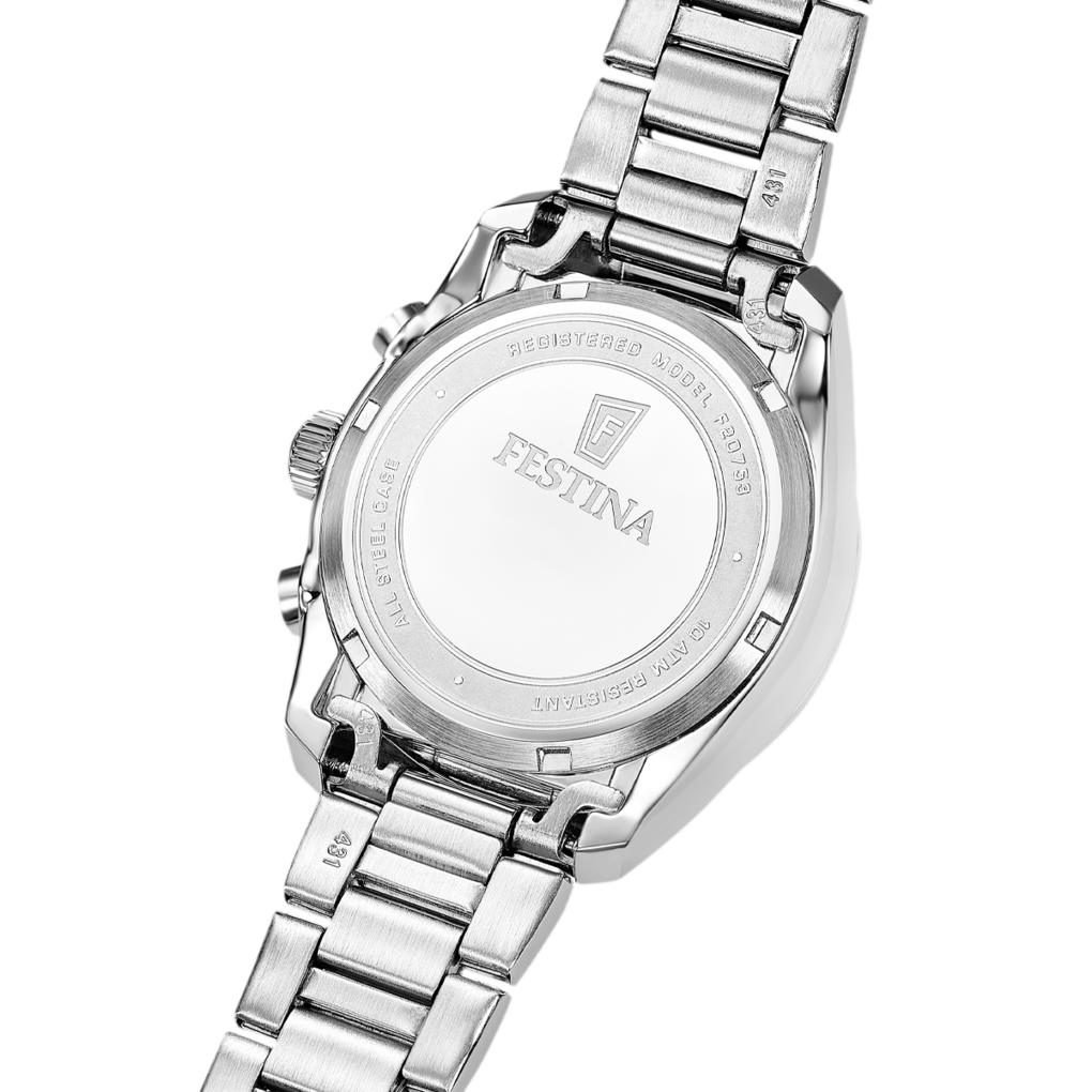 Festina Chronograph »Boyfriend Collection« Quarzuhr, Armbanduhr, Damenuhr, Herrenuhr, Edelstahlarmband, analog
