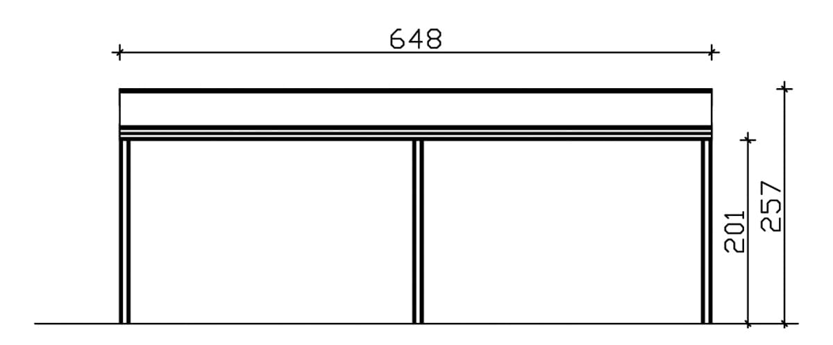Skanholz Terrassendach »Monza«, BxT: 648x307