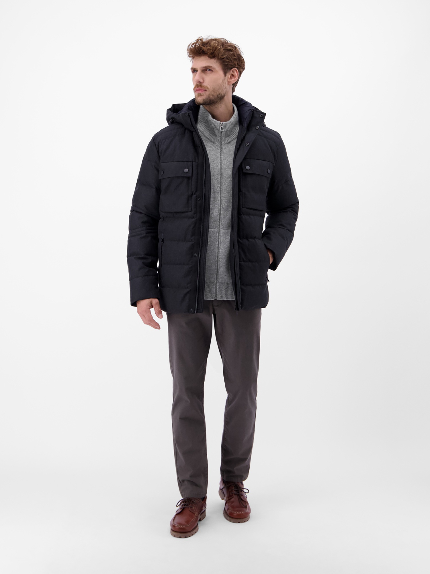 LERROS Strickpullover »LERROS Strickjacke aus Woll-Kaschmir-Mix, stilvoll und lässig«