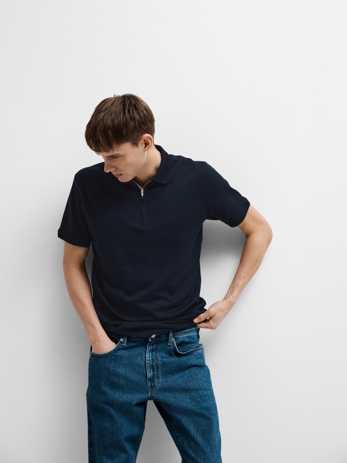 SELECTED HOMME Poloshirt "SLHFAVE ZIP SS POLO NOOS" günstig online kaufen