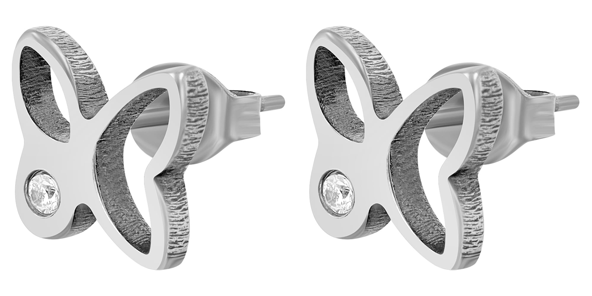 Adelia´s Paar Ohrhänger "Ohrringe – Ohrstecker aus Titan mit Zirkonia" Ideal als Geschenk – dezent und elegant