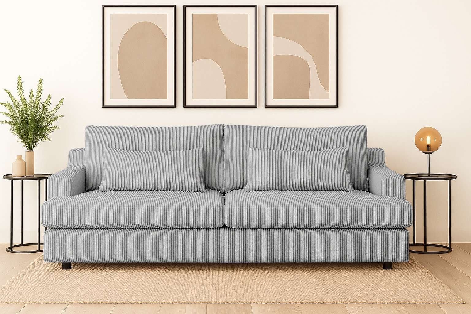 OTTO home Big-Sofa "Evelle 3 Sitzer Maxi" 237 cm, tiefe Sitzfläche, Lounge-Sitzkomfort, Struktur, Breitcord