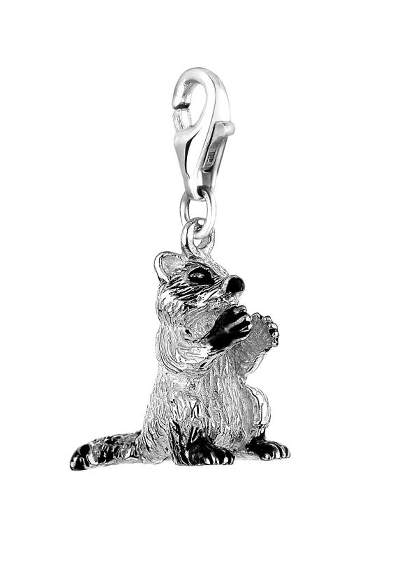 Nenalina Charm-Einhänger »Bär Anhänger Emaille Tier 925 Silber«