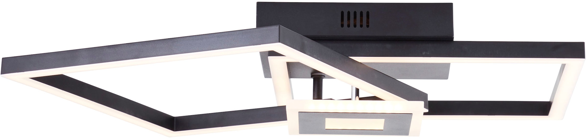 BreLight LED Deckenleuchte »Bray«, 40 x 40 cm, 2900 lm, 3000K warmweiß, schwenkbar, schwarz