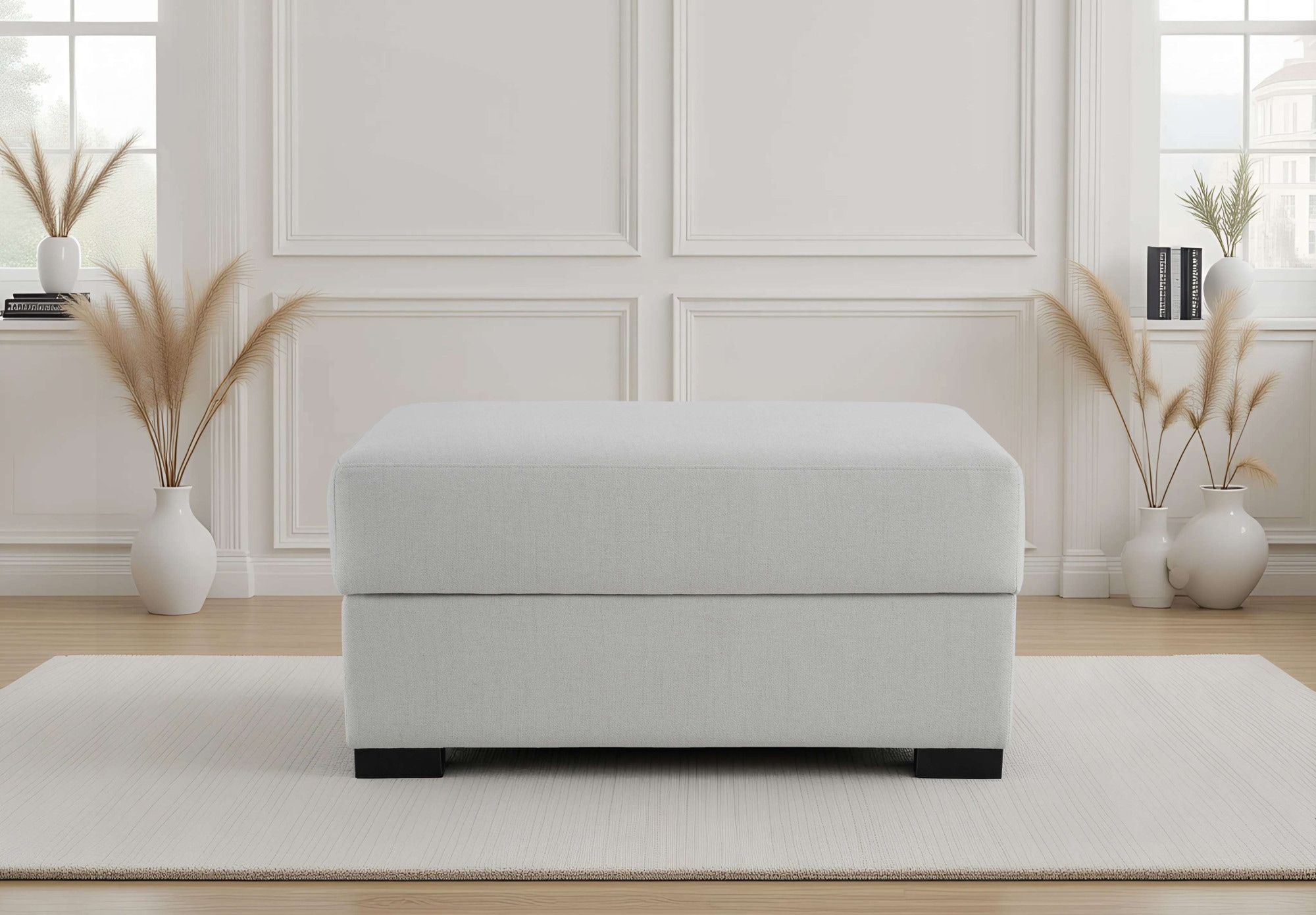 Home affaire Polsterhocker »Branwell« 95/63 cm, Struktur fein, mit Stauraum