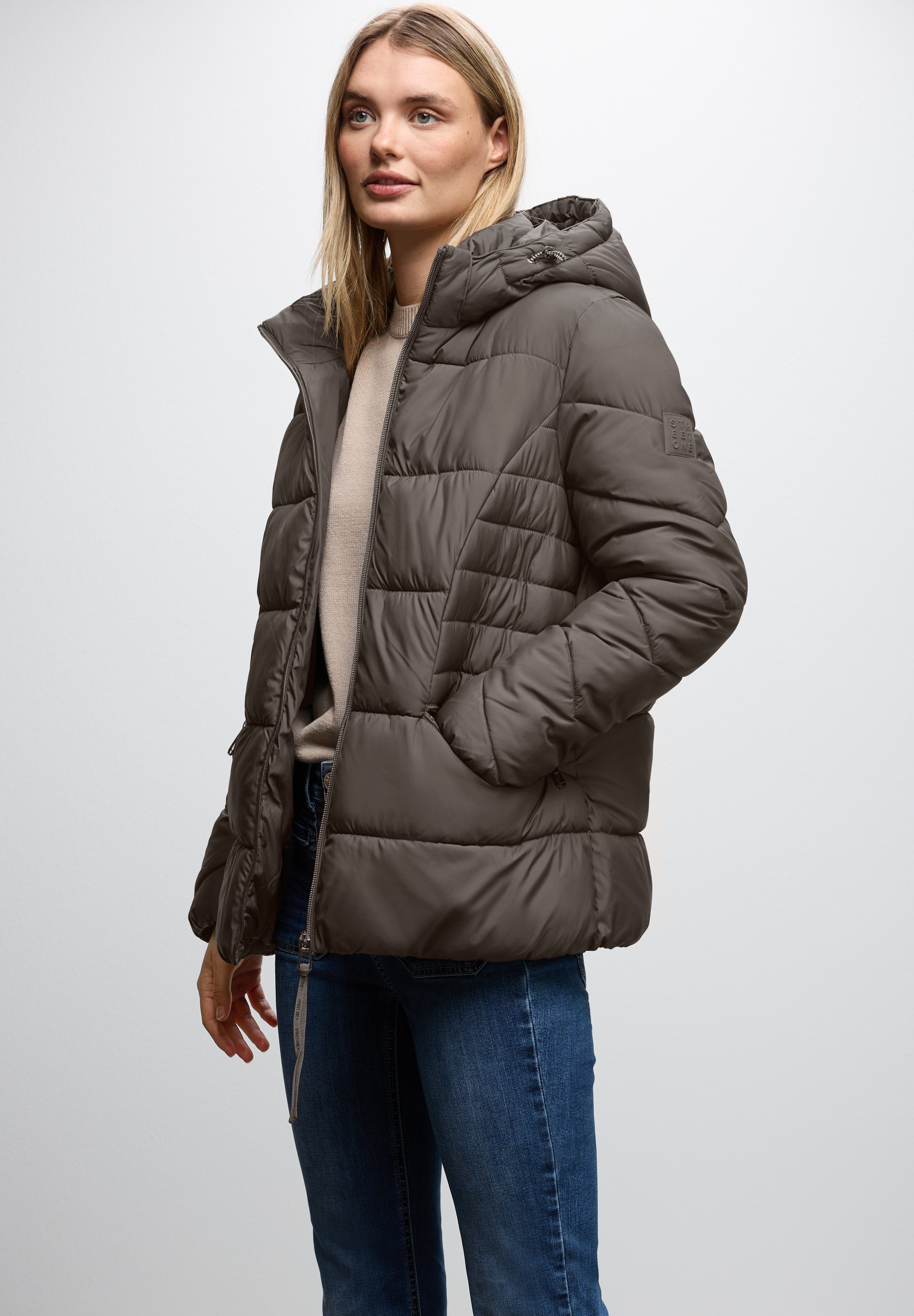 STREET ONE Steppjacke, mit Kapuze, mit Kapuze günstig online kaufen