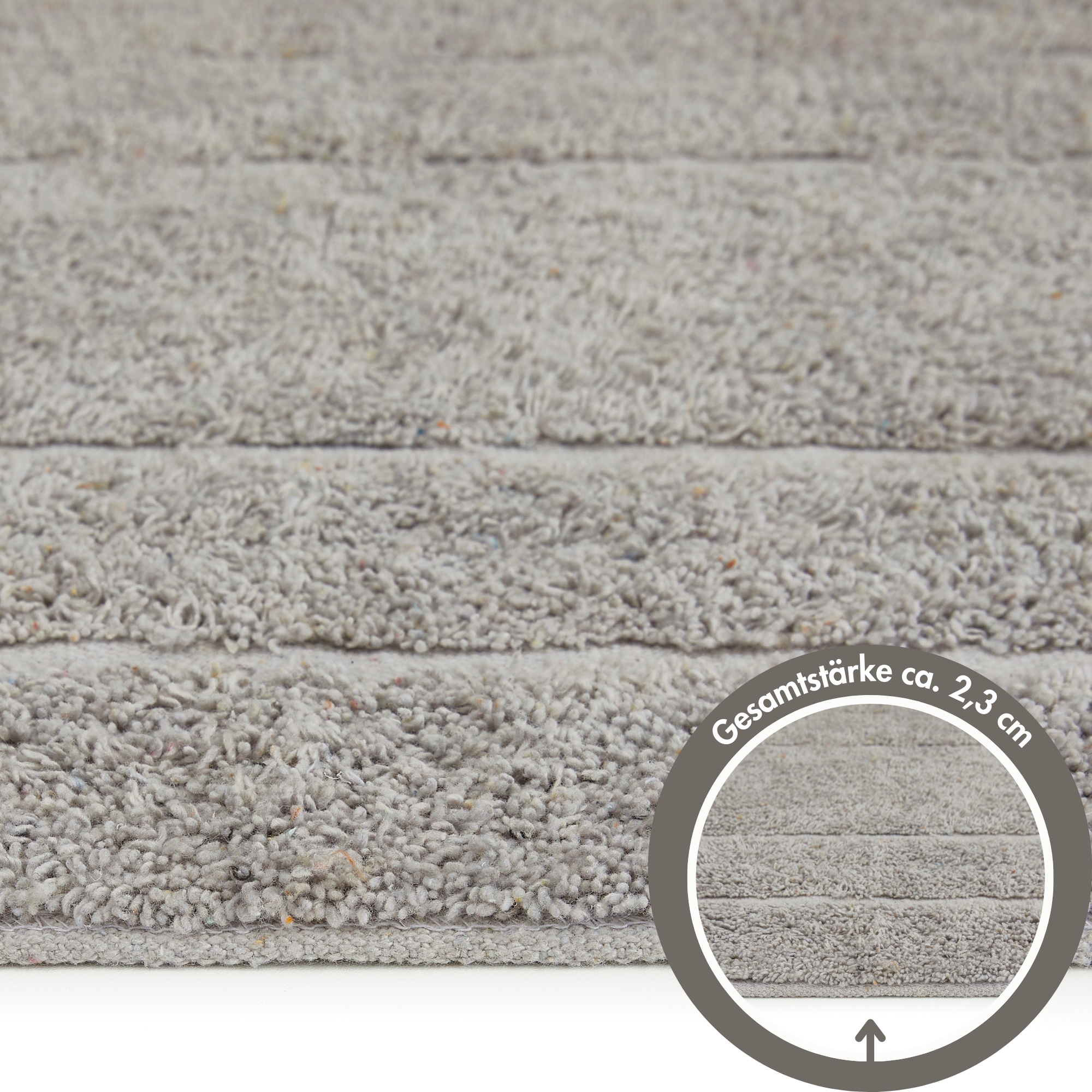 Andiamo Badematte »Havanna, 50x80 cm«, fußbodenheizungsgeeignet-schnell trocknend, Badteppich, Uni Farben, Hoch-Tief Effekt, verschiedene Designs