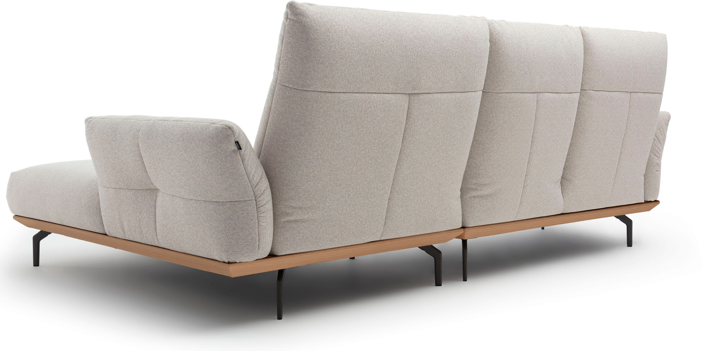 Creation BY ROLF BENZ Ecksofa »CR.460«, Sockel in Eiche, Alugussfüße in umbragrau, Breite 298 cm