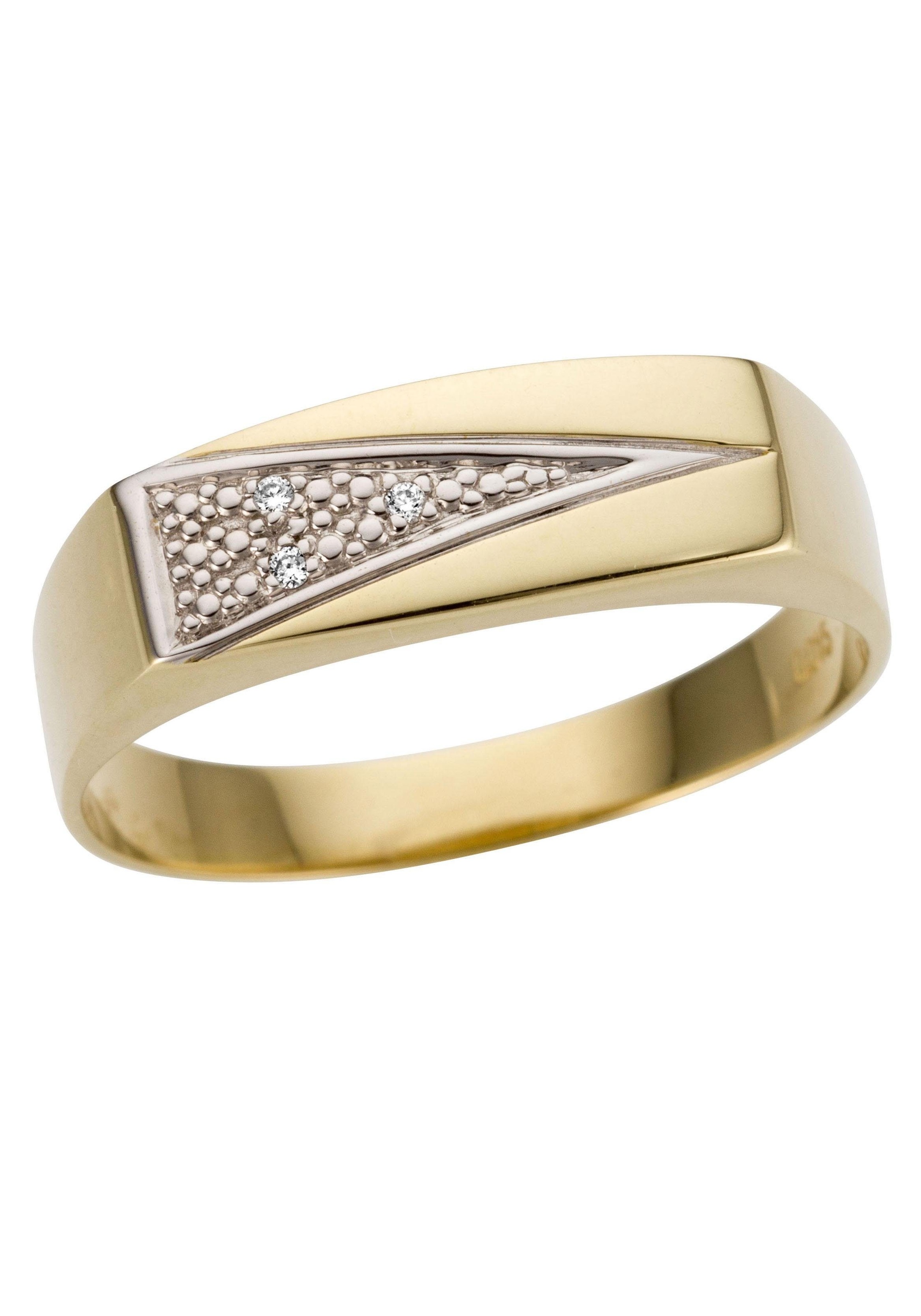 Firetti Goldring »Schmuck Geschenk Gold 333 Herrenring Goldring Siegelring«, mit Brillanten