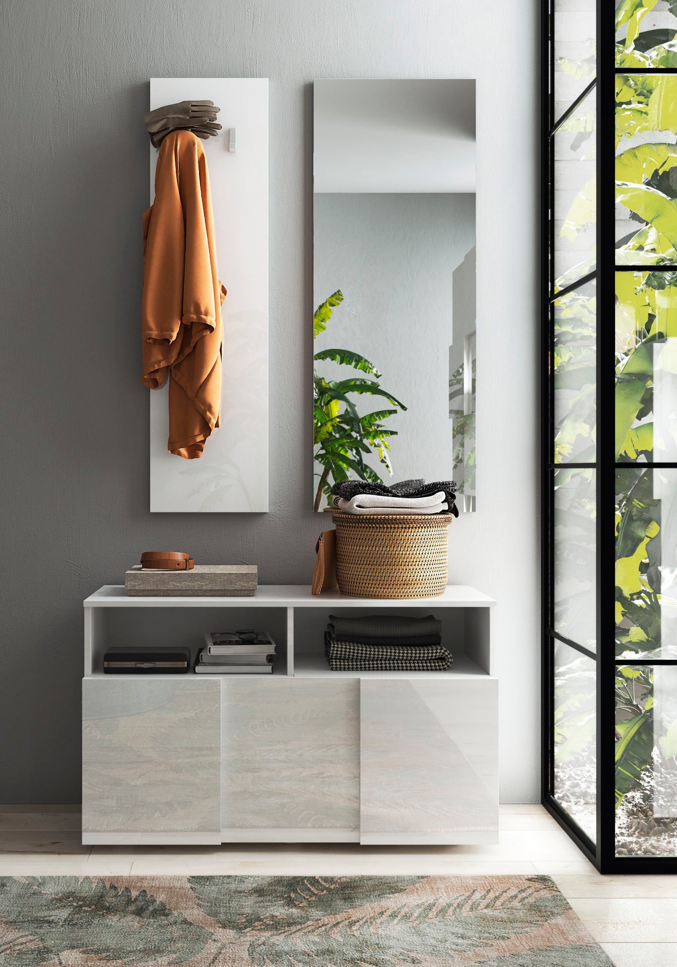 INOSIGN Garderoben-Set "Dama 3tlg. Breite 91 cm, Höhe 187 cm, Front in 3D-O günstig online kaufen