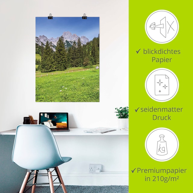 Artland Wandbild »Landschaft Berchtesgadener Land Bayern«, Berge &  Alpenbilder, (1 St.), als Alubild, Leinwandbild, Wandaufkleber oder Poster  in versch. Größen kaufen | BAUR