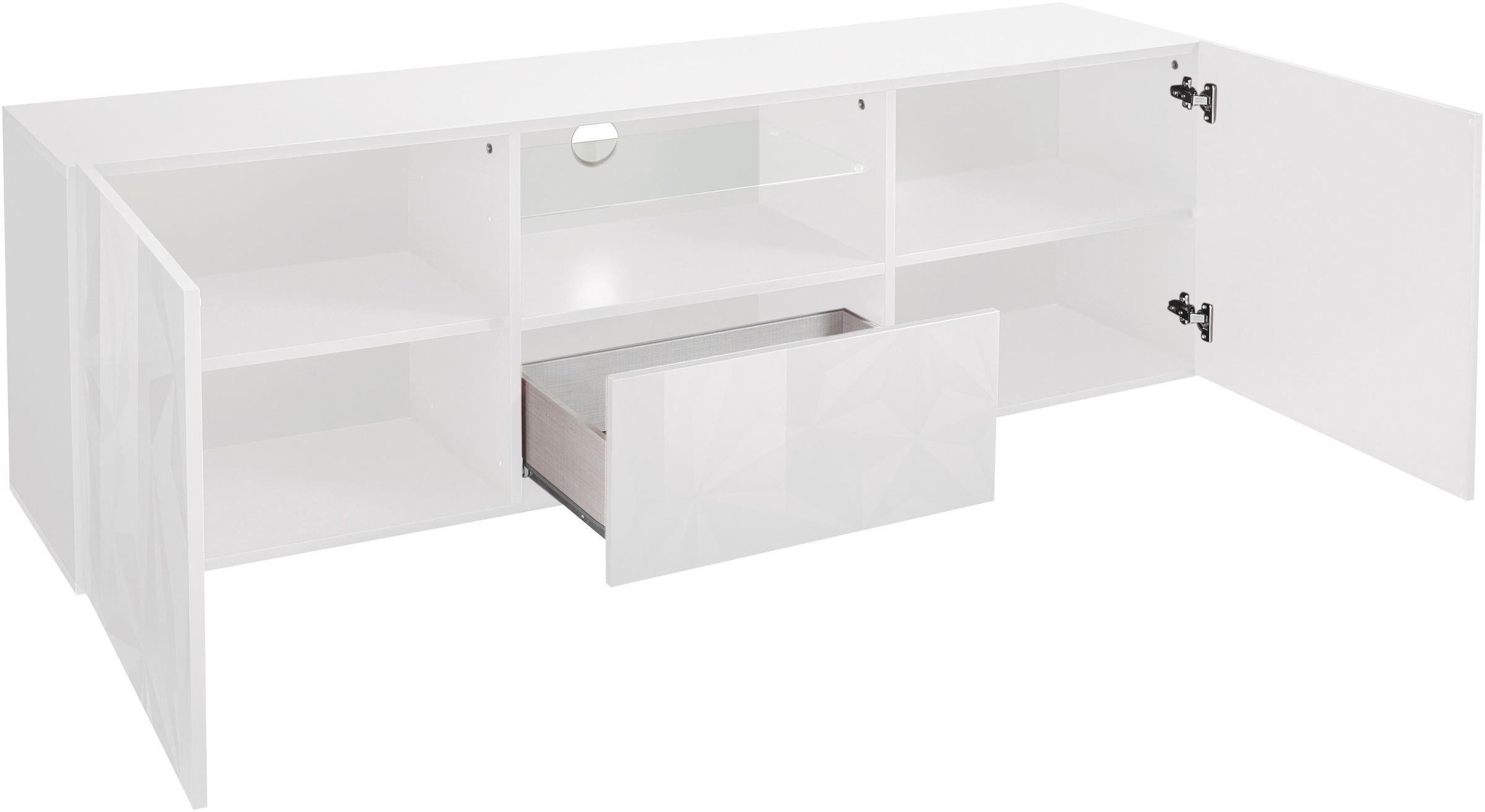 Home affaire Lowboard "Prisma Breite 181 cm, TV-Board 2 Türen, 1 Schubkaste günstig online kaufen