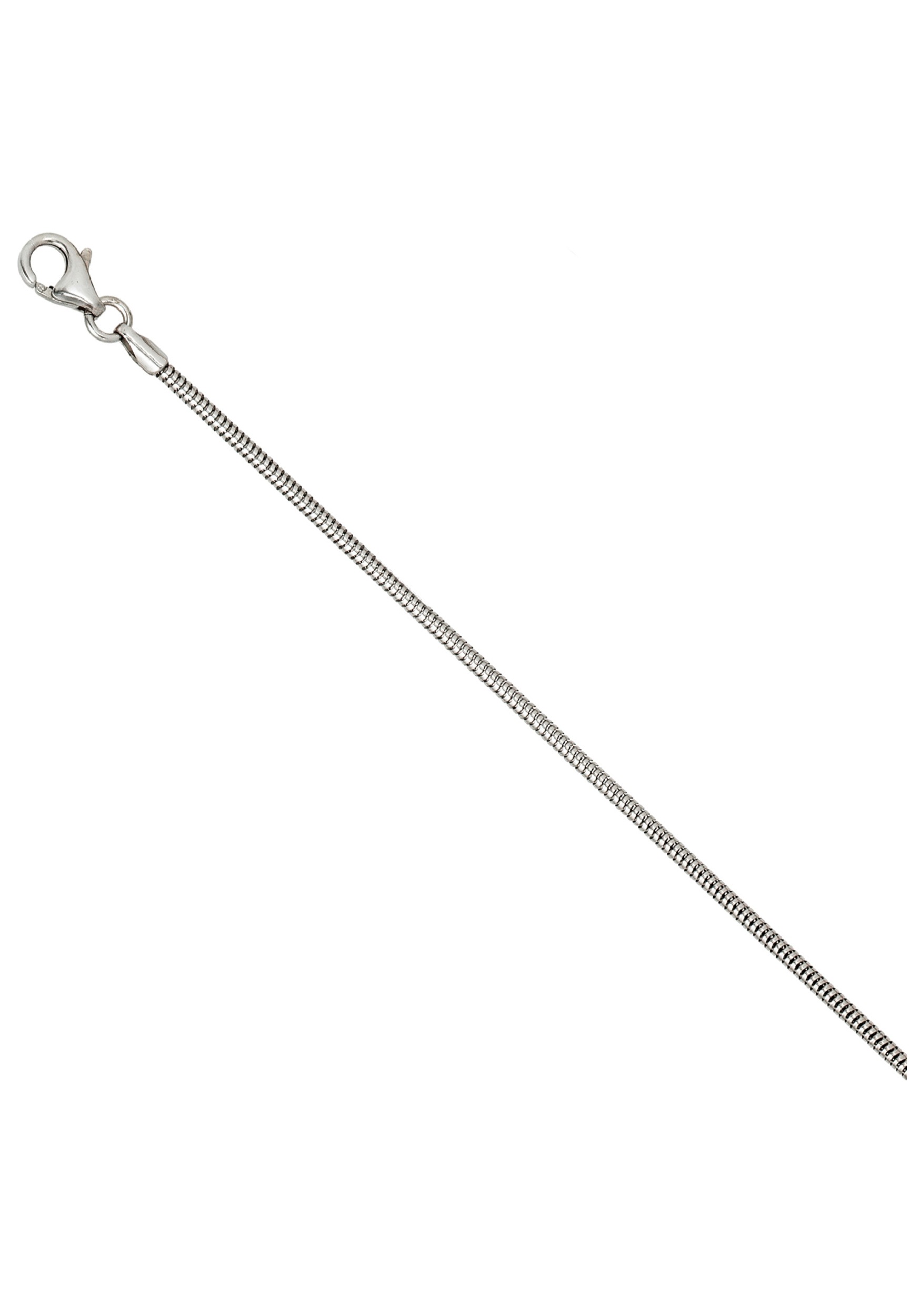 JOBO Silberkette, Schlangenkette 925 Silber 50 cm 1,6 mm