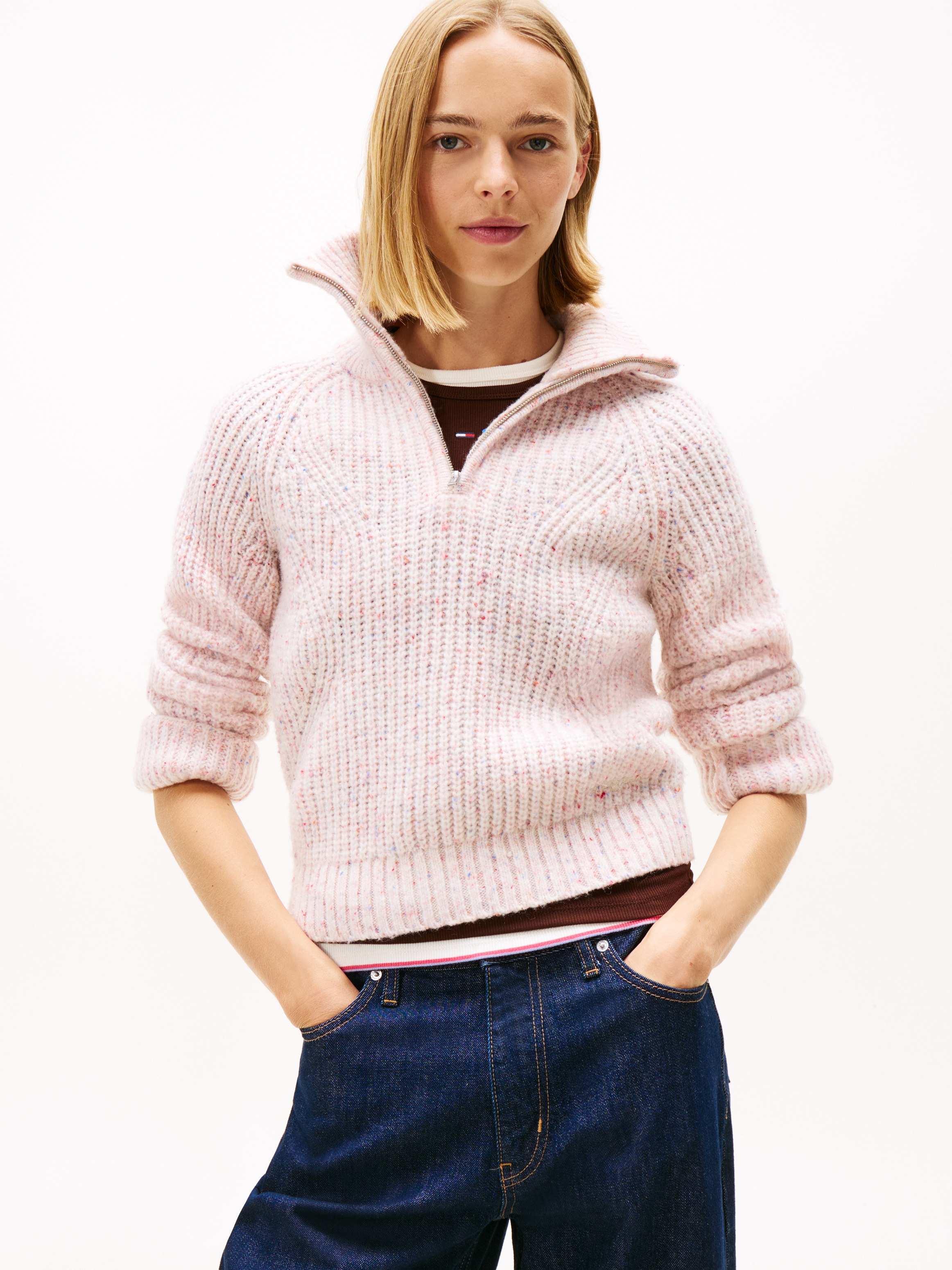Tommy Jeans Troyer »TJW NEP 1/4 ZIP SWEATER«