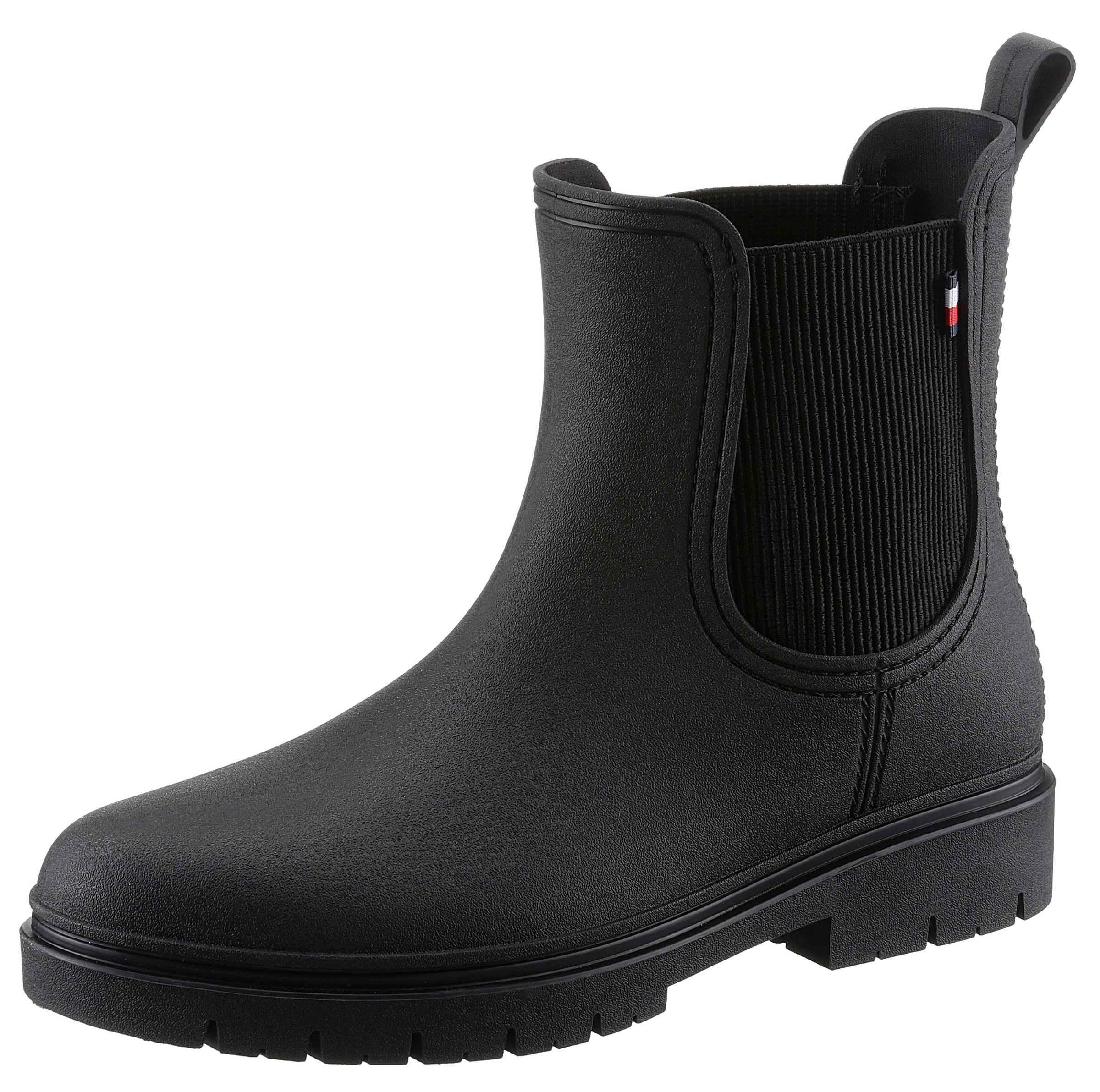 Tommy Hilfiger Chelseaboots »MATT ANKLE RAINBOOT WITH ELASTIC« mit seitlichen Strecheinsatz