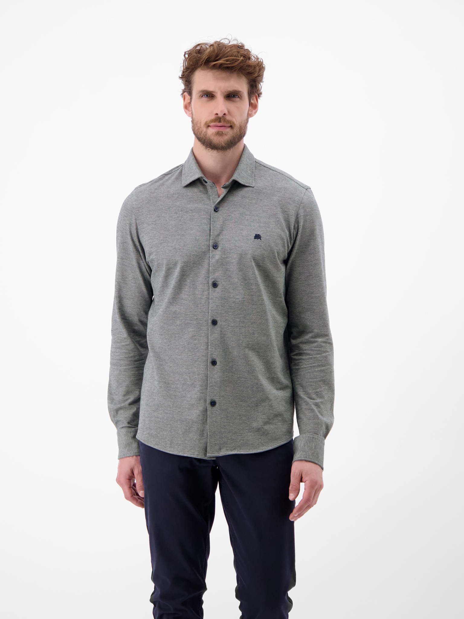 LERROS Langarmhemd mit Logo Stickerei günstig online kaufen