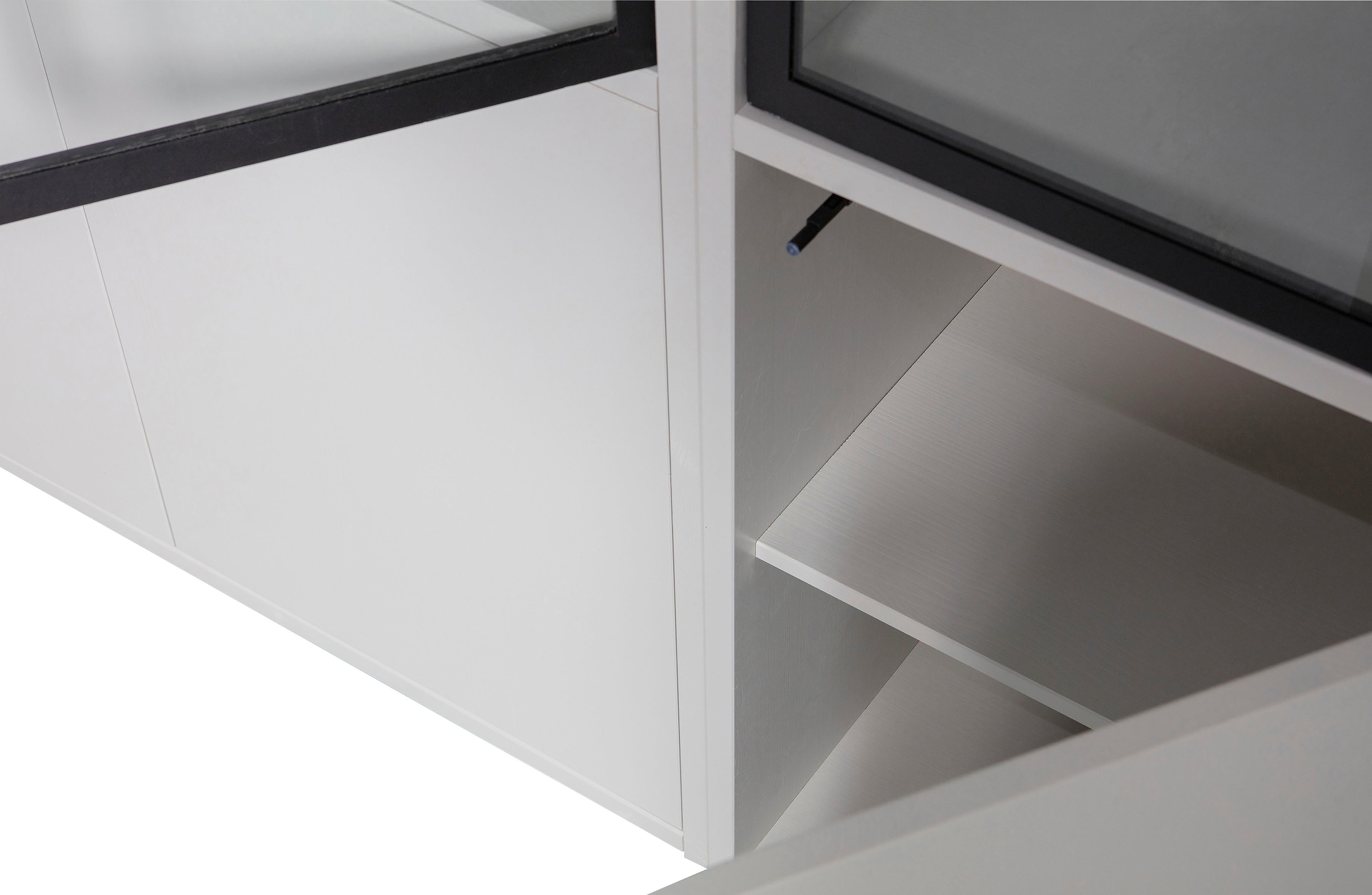 WOOOD Vitrine »Basic«, mit vier Türen, Breite 101 cm