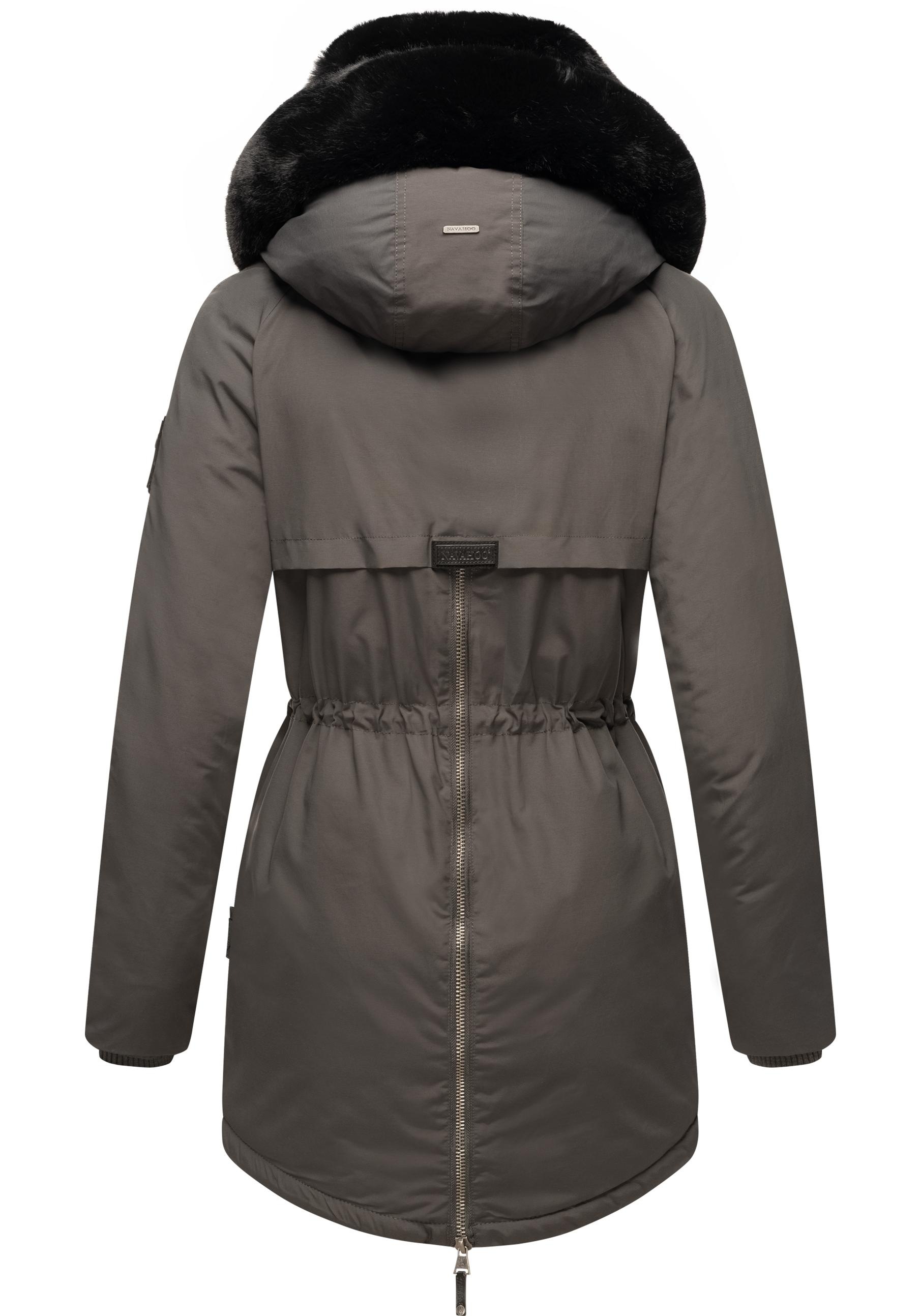 Navahoo Wintermantel »Sweety Deluxe«, modischer Winterparka mit großer doppelter Kapuze