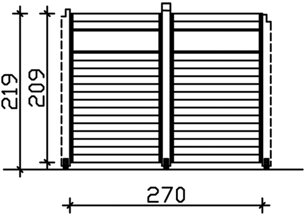 Skanholz Pavillonseitenteil »Wand«, mit Lichtband