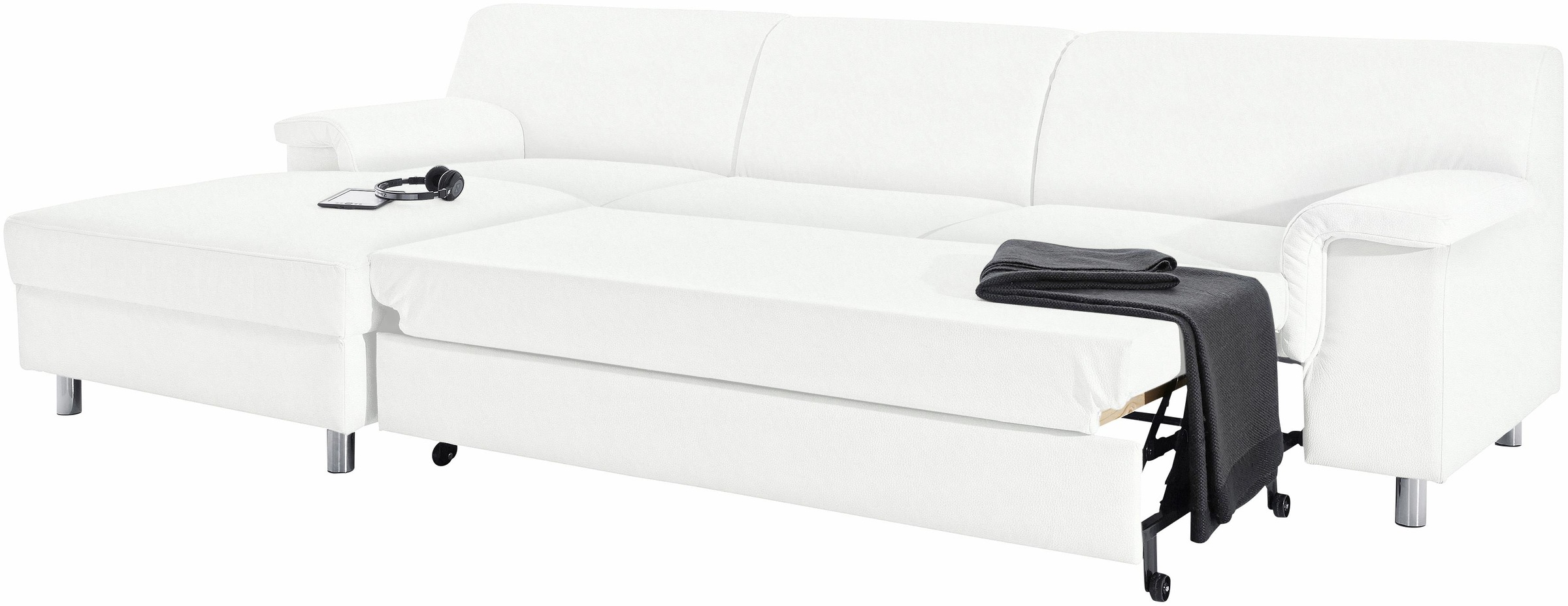 INOSIGN Ecksofa »Jamie, modern und elegant, Fußhöhe 9cm, L-Form,«, wahlweise mit Bettfunktion