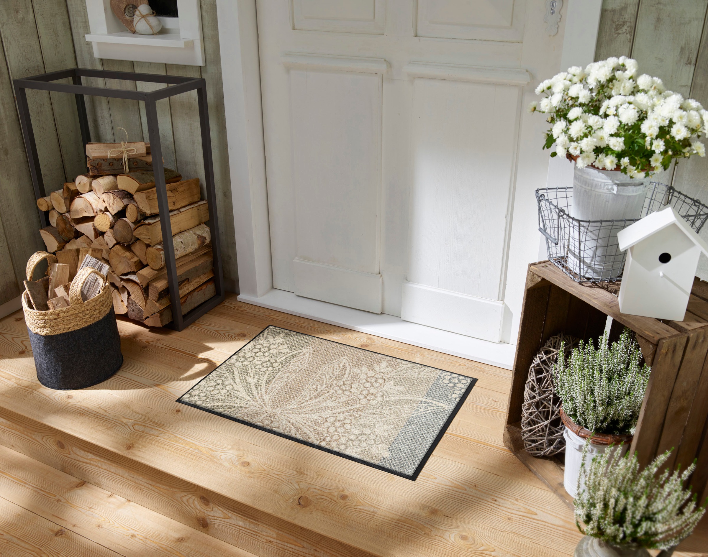 wash+dry by Kleen-Tex Fußmatte "Floral Lace" rechteckig günstig online kaufen