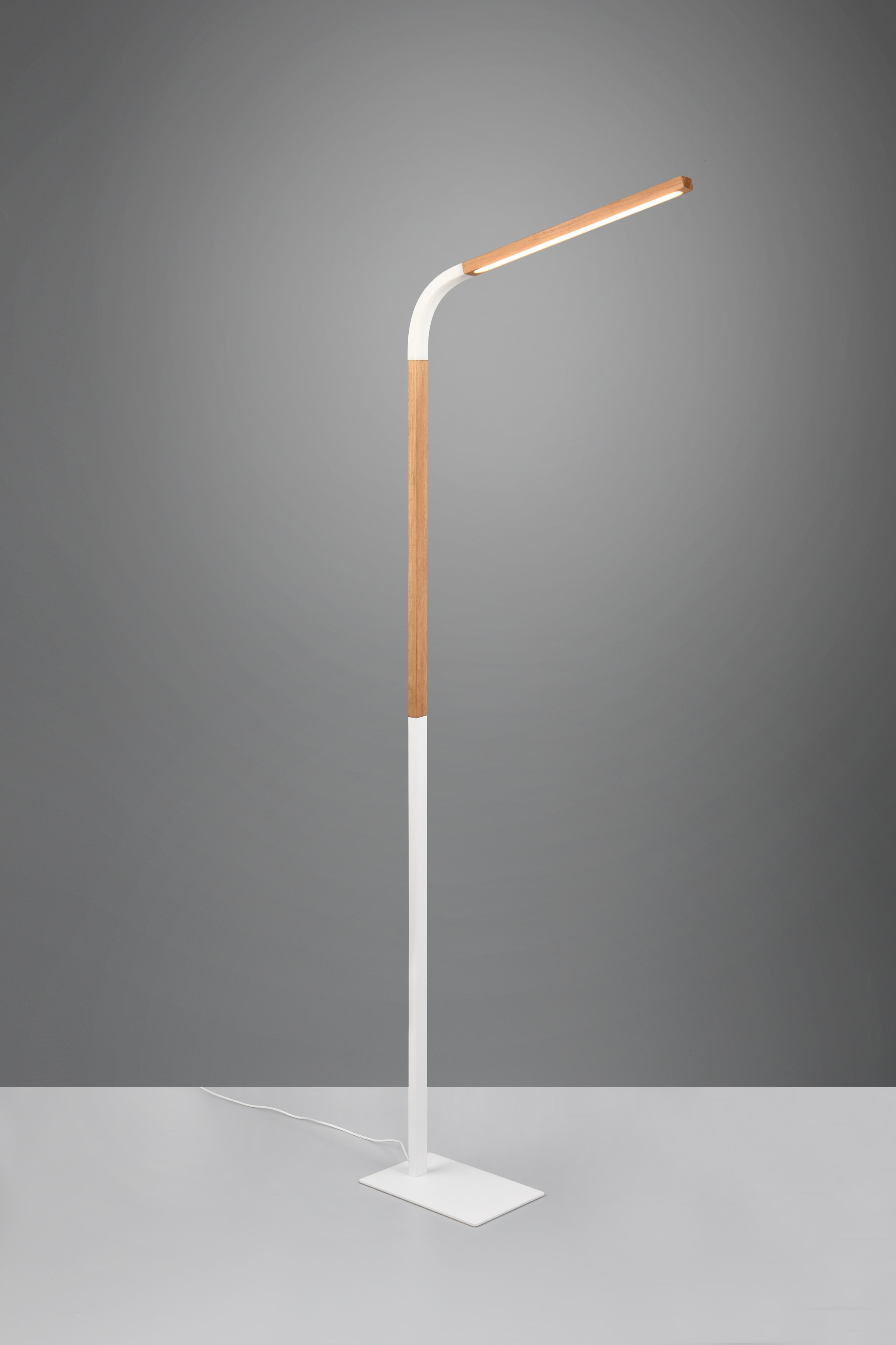TRIO Leuchten LED Stehlampe »NORRIS, Stehleuchte mit Fußdimmer und Flexarm, Leseleuchte H. 140cm« LED-Board 1 Stk. Warmweiß 11W 1400 Lumen warmweiße LED, dimmbar per Fußschalter (3 Stufen)