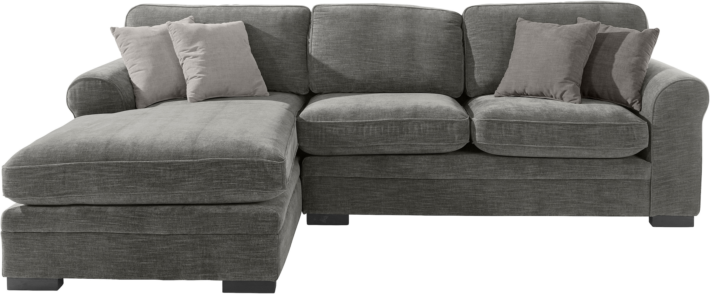 Home affaire Ecksofa "Broughton L-Form", weicher Sitzkomfort, incl. 4 Zierk günstig online kaufen