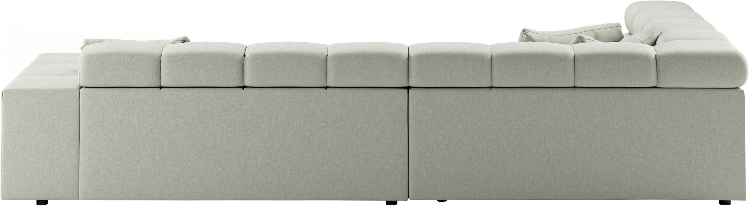 INOSIGN Ecksofa »Ancona incl. Kopfteilverstellung, Zierkissen Breite 319cm, L-Form«, wahlweise motorische Sitztiefenverstellung, auch in Cord + Easy Care