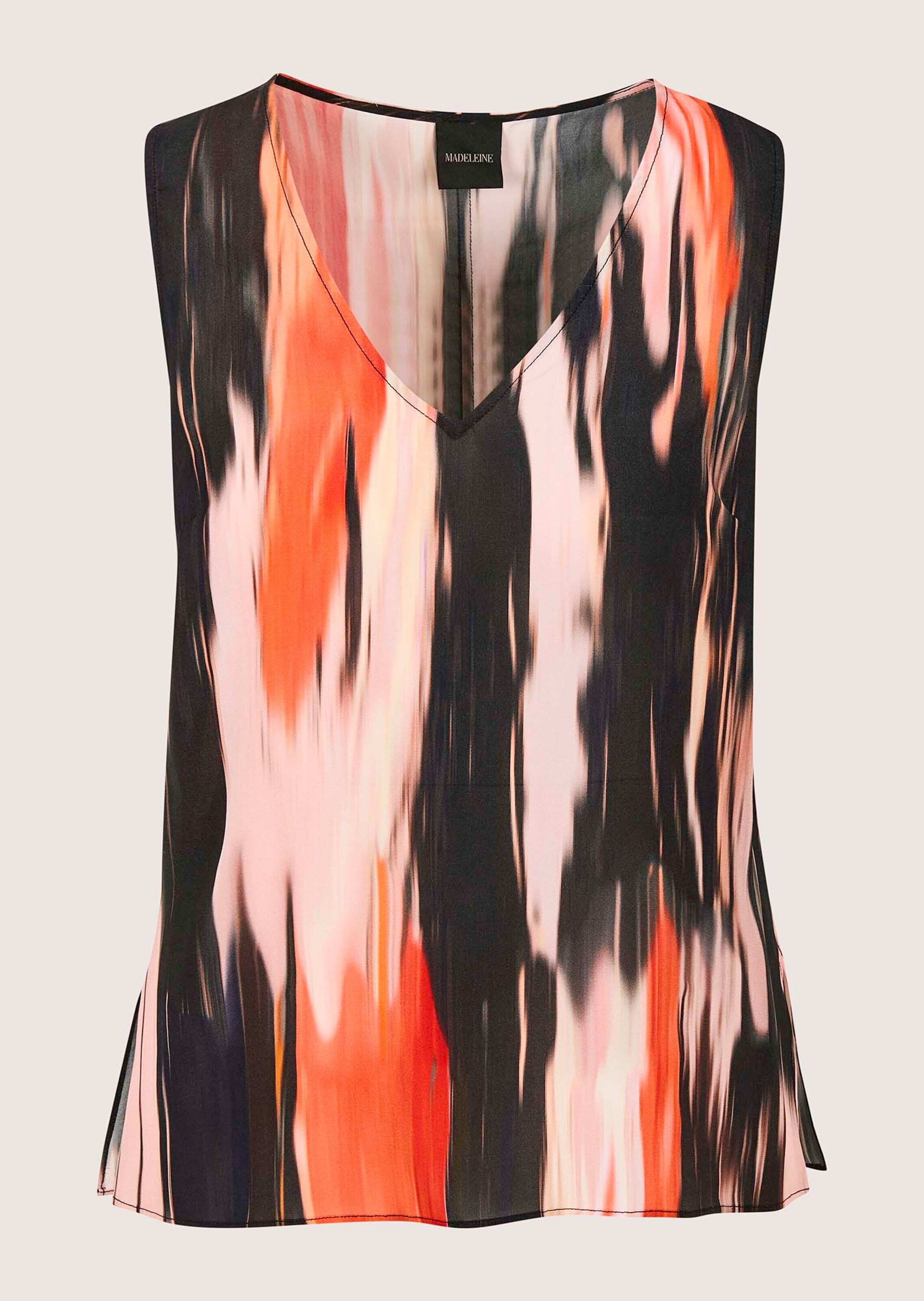 MADELEINE Damen Blusentop "Blusentop Viskosebluse in Streifenoptik"rot, multicolor, Modern, Gr. 48, Obermaterial: 100% Viskose CV., Blusen, Blusentop