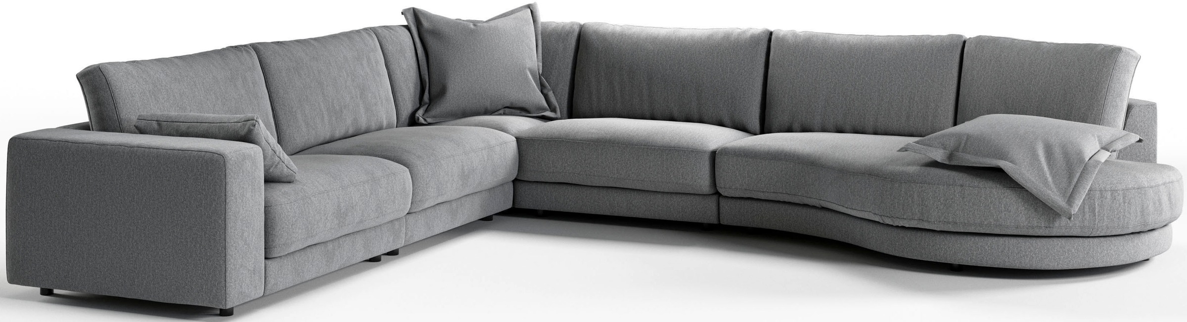 3C Candy Ecksofa »Enisa II, bequem und komfortabel, Mega Familiensofa, L-Form«, incl. 3 Flatterkissen, wahlweise mit Flecken-Schutz-Bezug Easy care