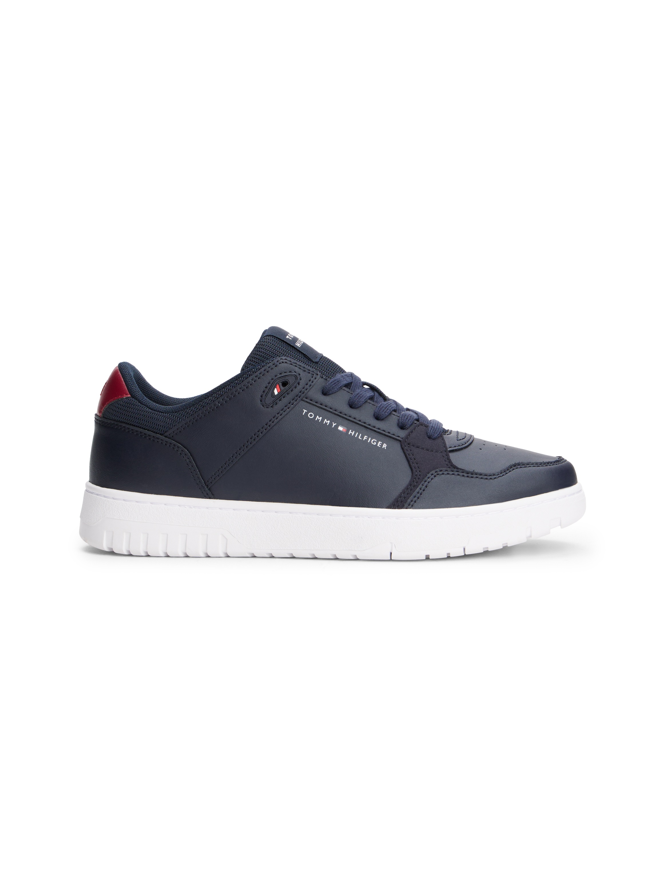 Tommy Hilfiger Sneaker »TH BASKET CORE LITE LTH MIX«, Freizeitschuh, Halbschuh, Schnürschuh mit Logoschriftzug