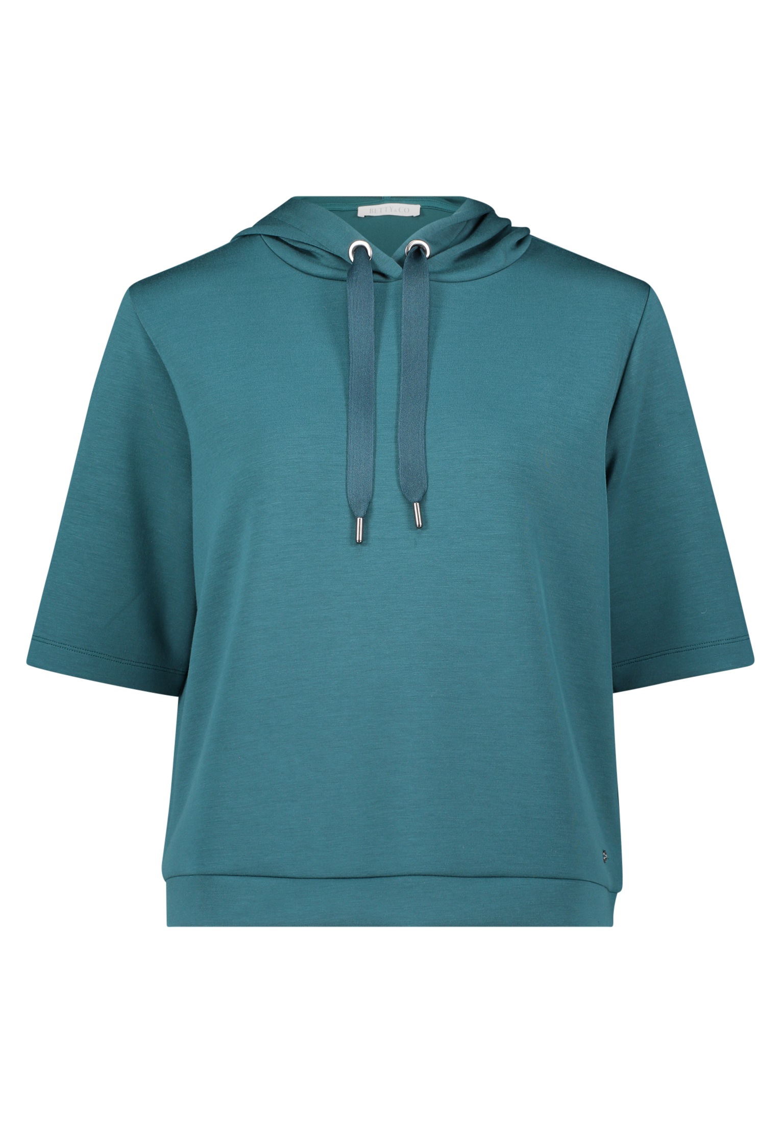 Betty&Co Kurzarmshirt "Betty & Co Damen Sweatshirt mit Kapuze", (1 tlg.) günstig online kaufen