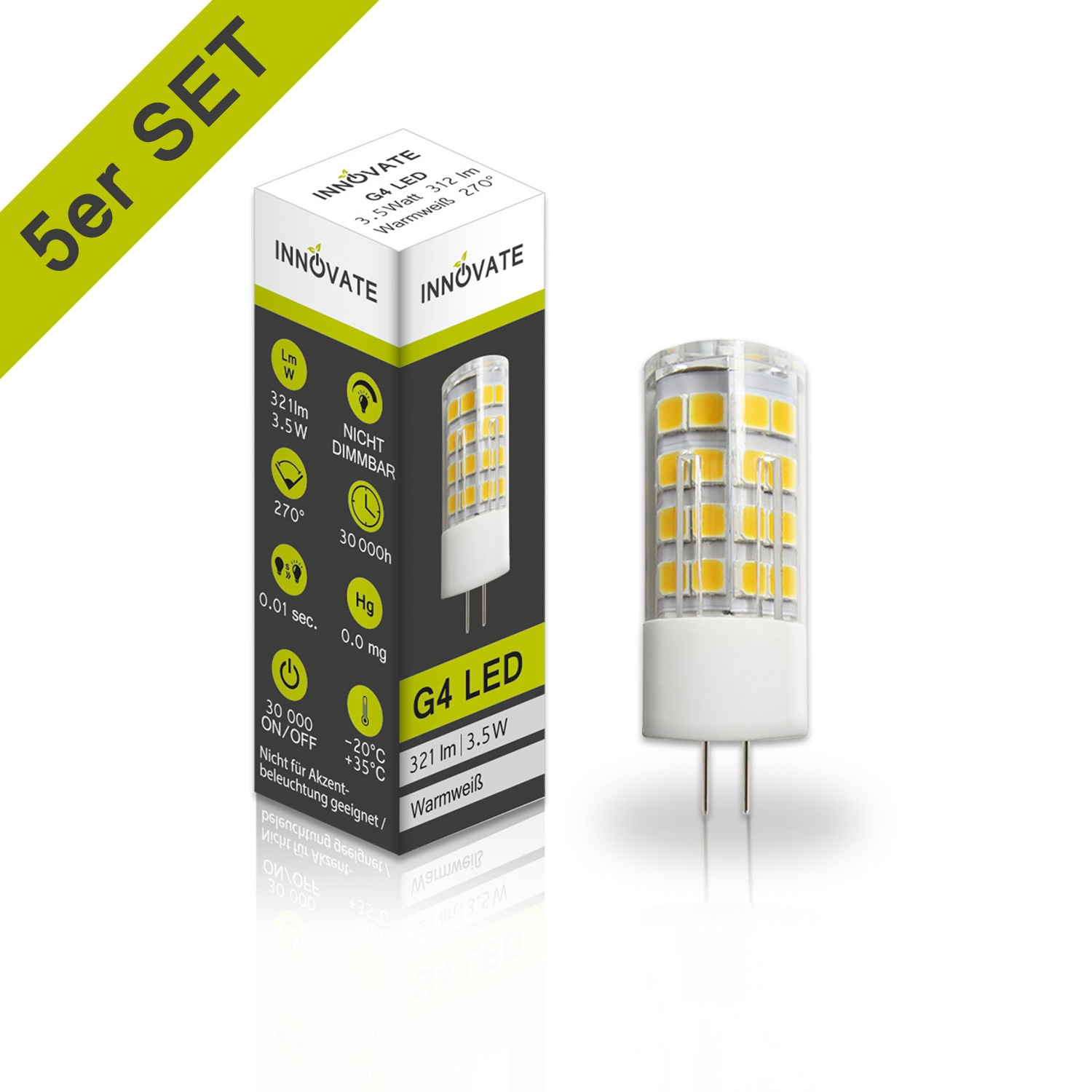 G4 LED-Leuchtmittel im 5er-Pack
