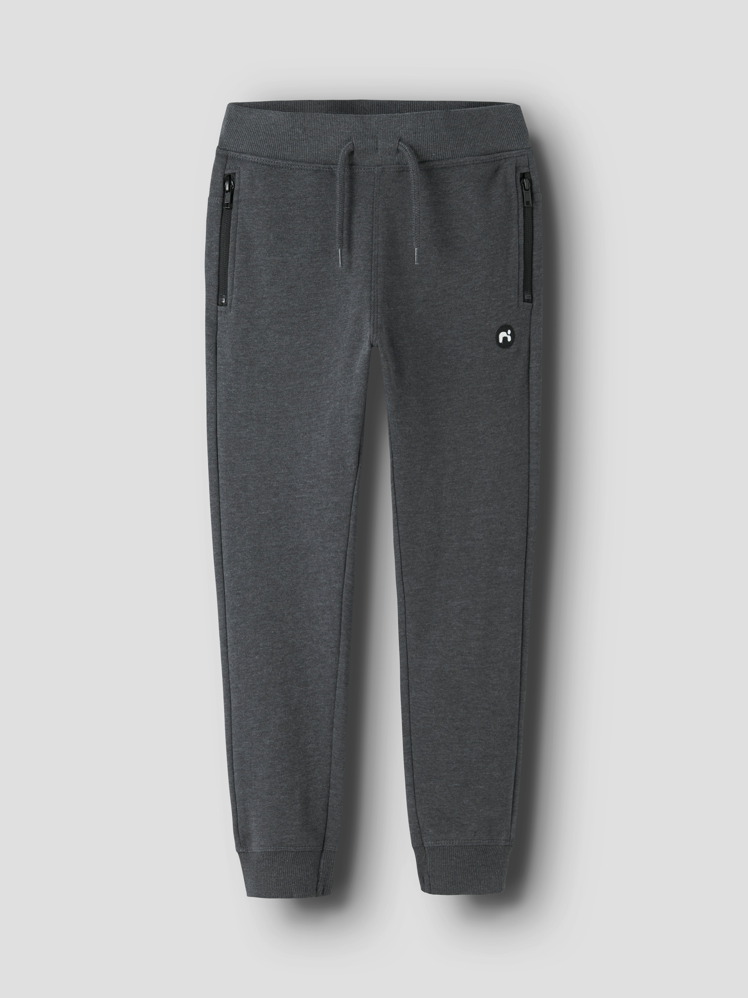 NAME IT Mädchen Jogginghose "NKMVIMO für Jungen mit Bündchen und Stretchkomfort", grau, Gr. 122, meliert, unifarben, Sweatware, Obermaterial: 60%