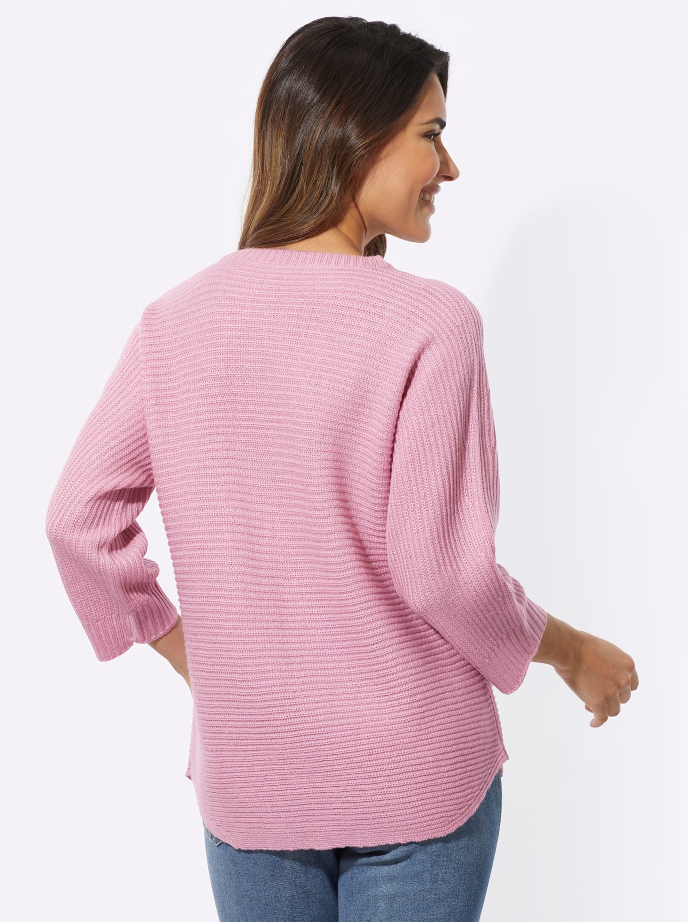 Classic Basics 3/4 Arm-Pullover "Rundhals-Pullover" günstig online kaufen