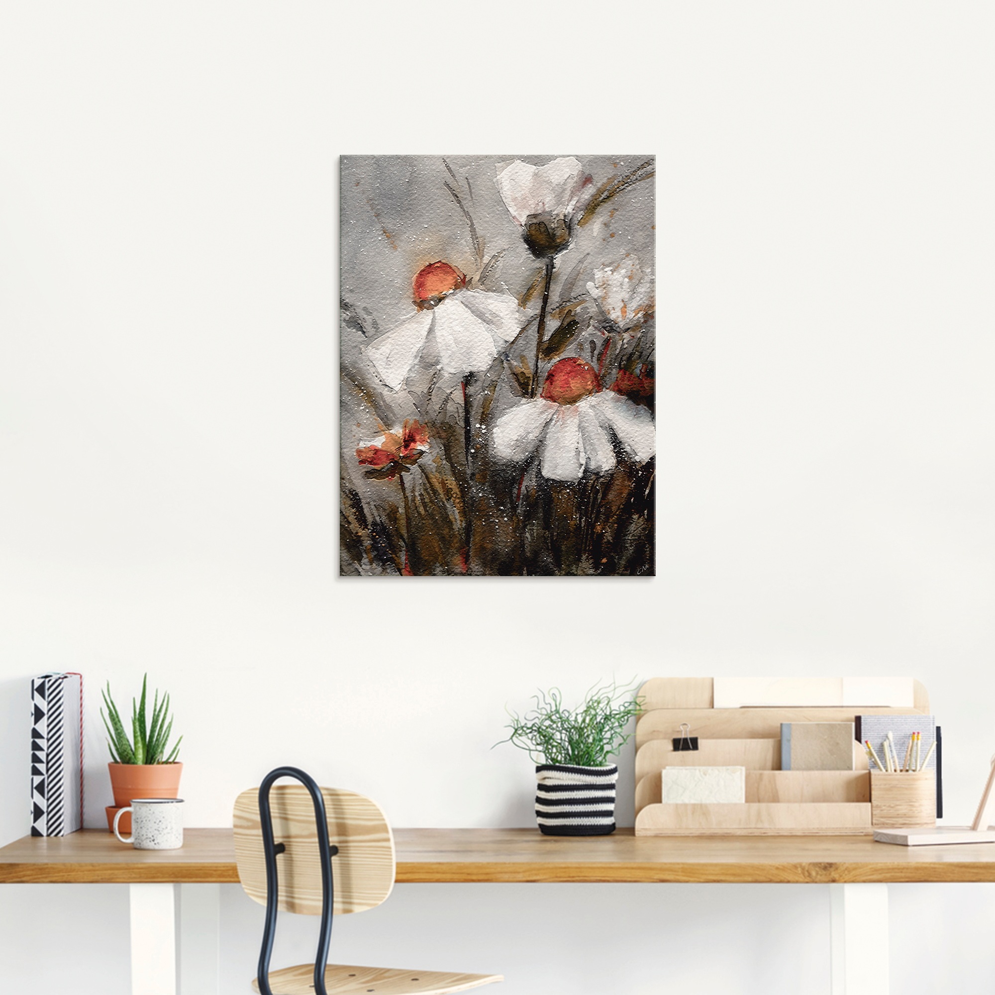 Artland Glasbild »Margeriten I«, Blumen, (1 St.), in verschiedenen Größen