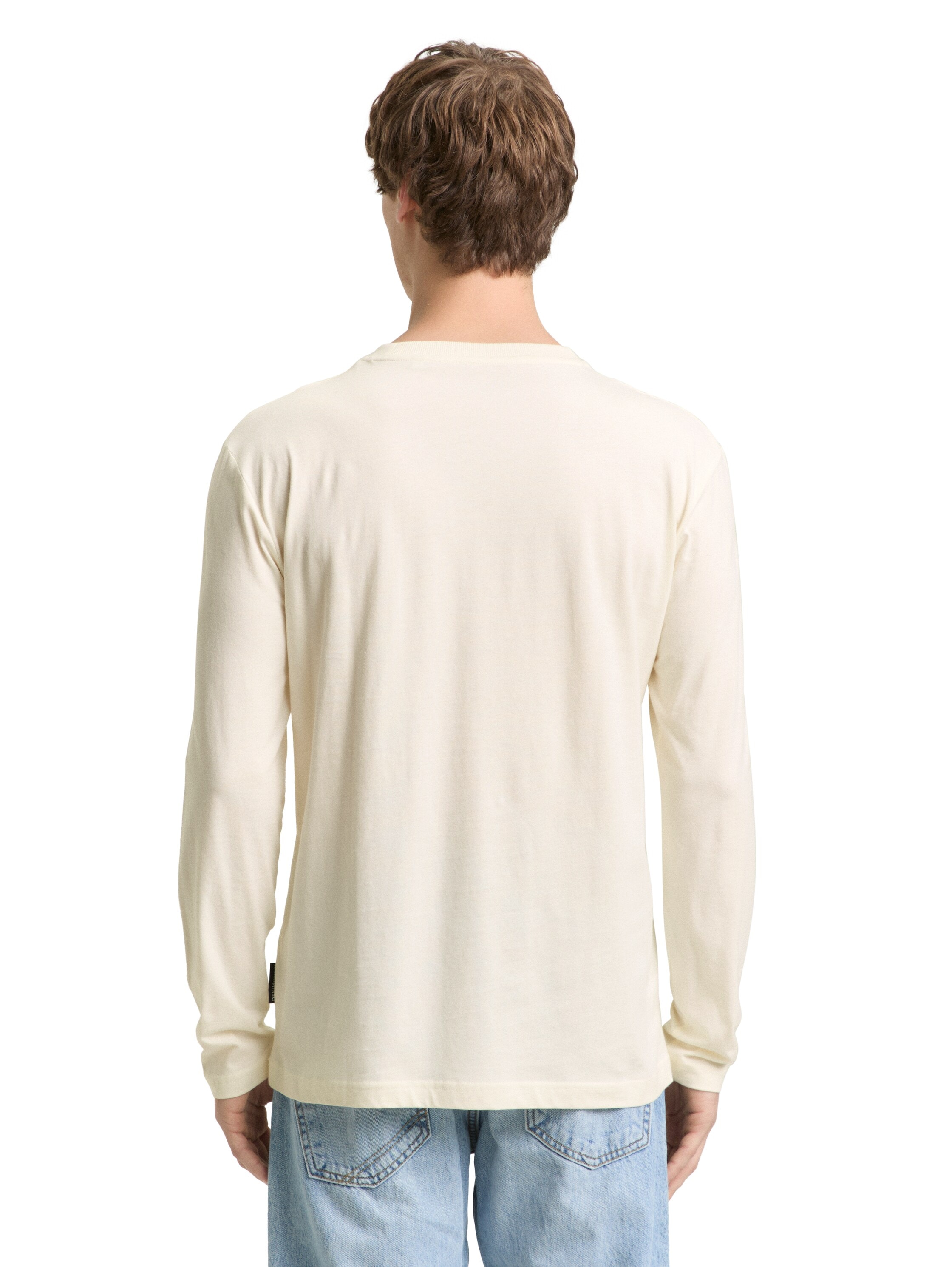 TOM TAILOR Denim Langarmshirt mit Logo-Stickerei auf der Brust