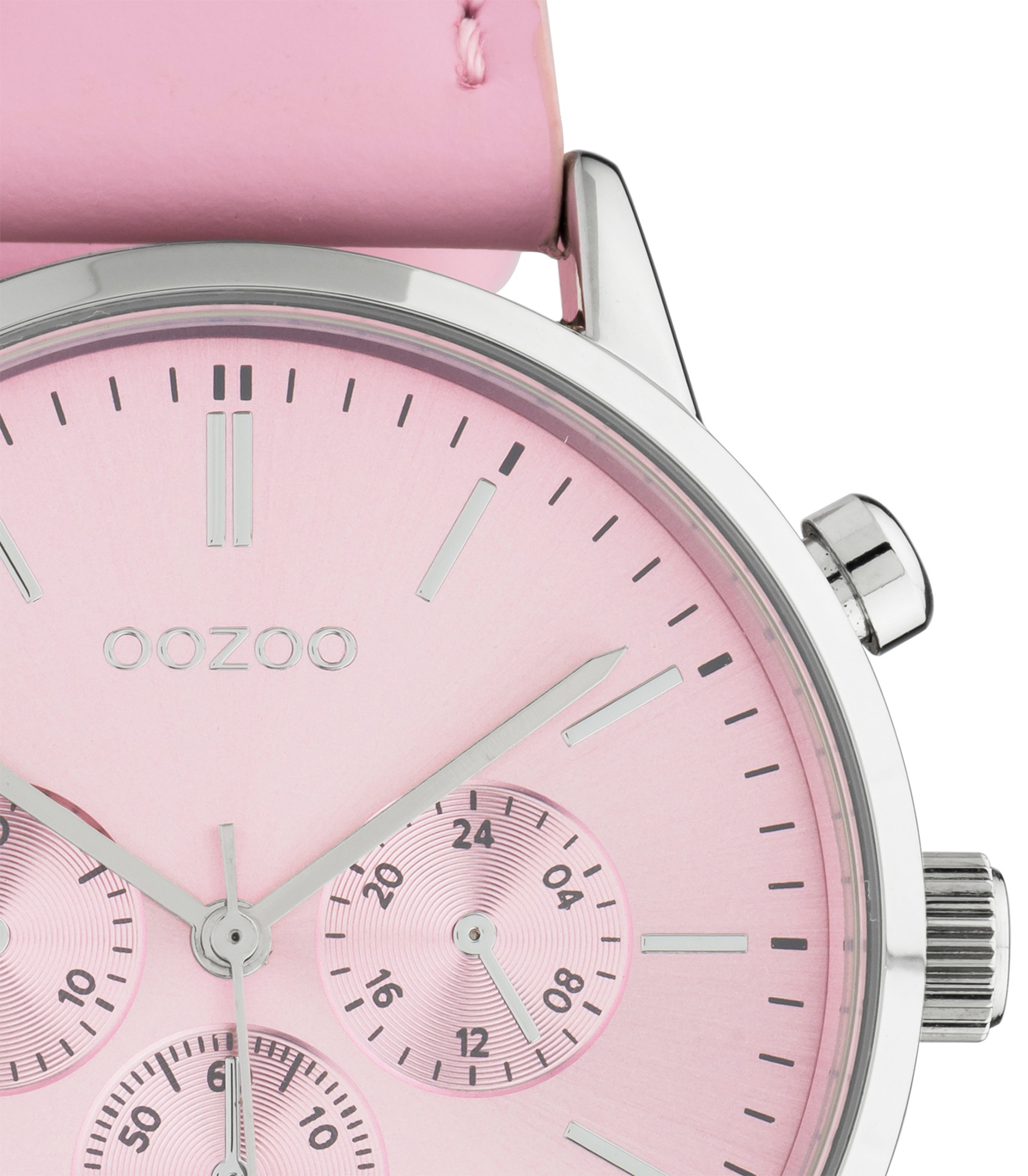 OOZOO Quarzuhr »C10595«, Armbanduhr, Damenuhr, Lederarmband, Chrono-Look