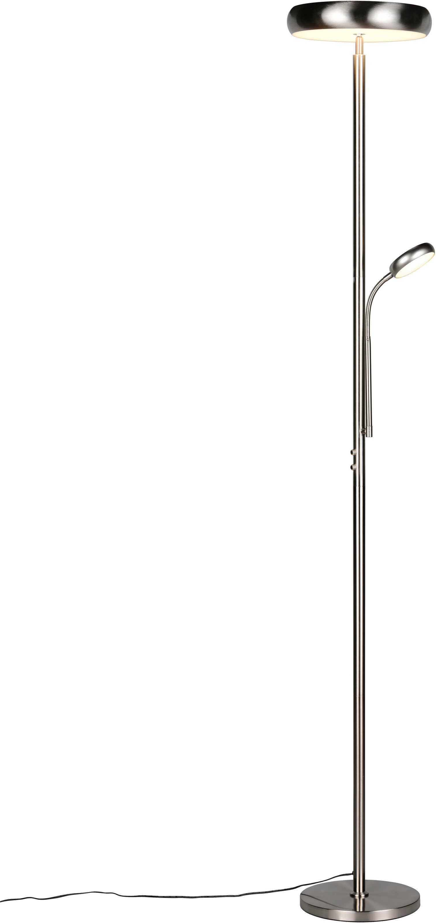 REALITY Leuchten LED Stehlampe »PALERMO, LED Stehleuchte mit Fernbedienung, 27,5W 2000 Lumen CCT« LED-Board 1 Stk. warmweiß - kaltweiß dimmbar, Lichtfarbe einstellbar 3000-6000K warm-/kaltweiß, Höhe 183 cm