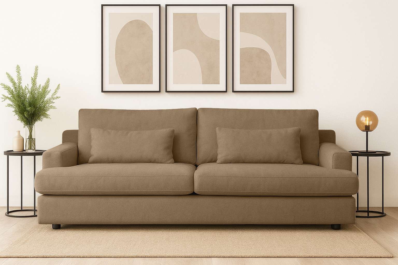 OTTO home Big-Sofa "Evelle 3 Sitzer Maxi" 237 cm, tiefe Sitzfläche, Lounge-Sitzkomfort, Struktur, Breitcord