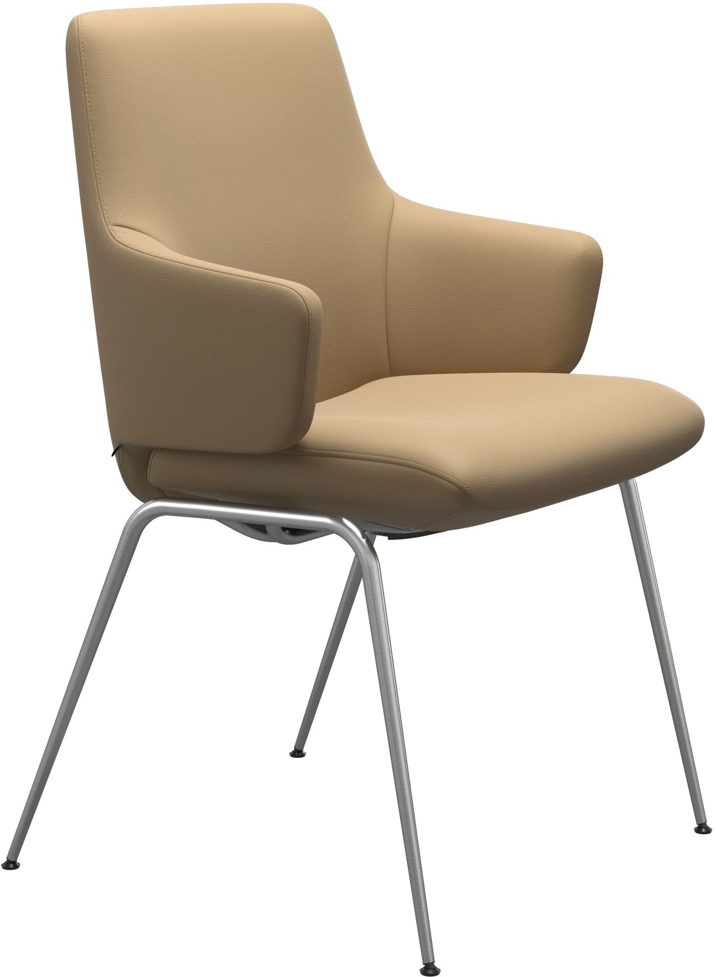 Stressless® Polsterstuhl »Laurel«, Leder PALOMA, Low Back mit Armlehne, Größe L, mit Beinen aus Stahl in Schwarz matt