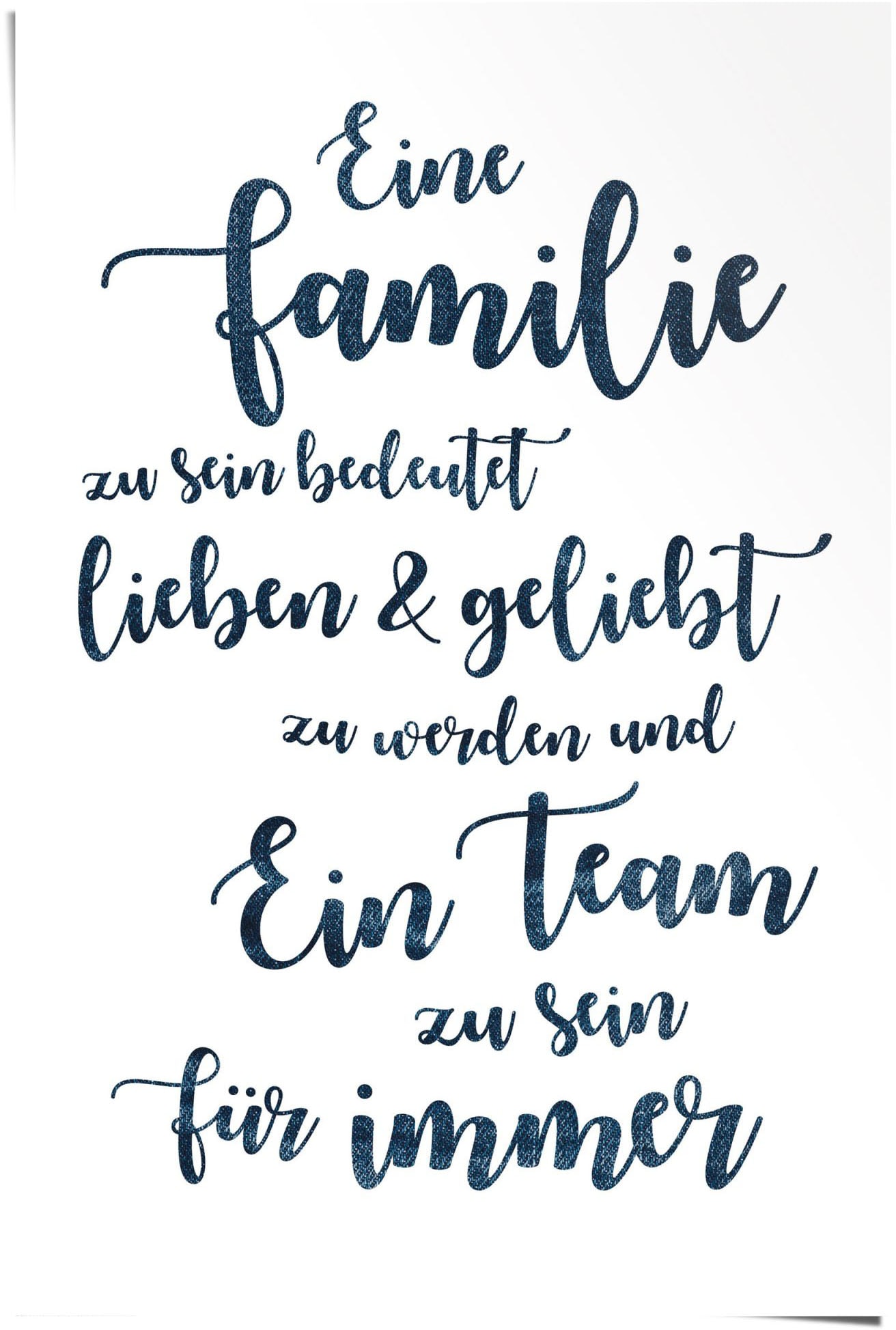 Poster »Eine Familie, ein Team«, (1 St.)