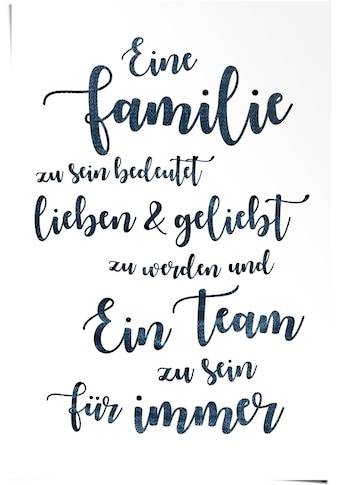 Poster »Eine Familie, ein Team«, (1 St.)