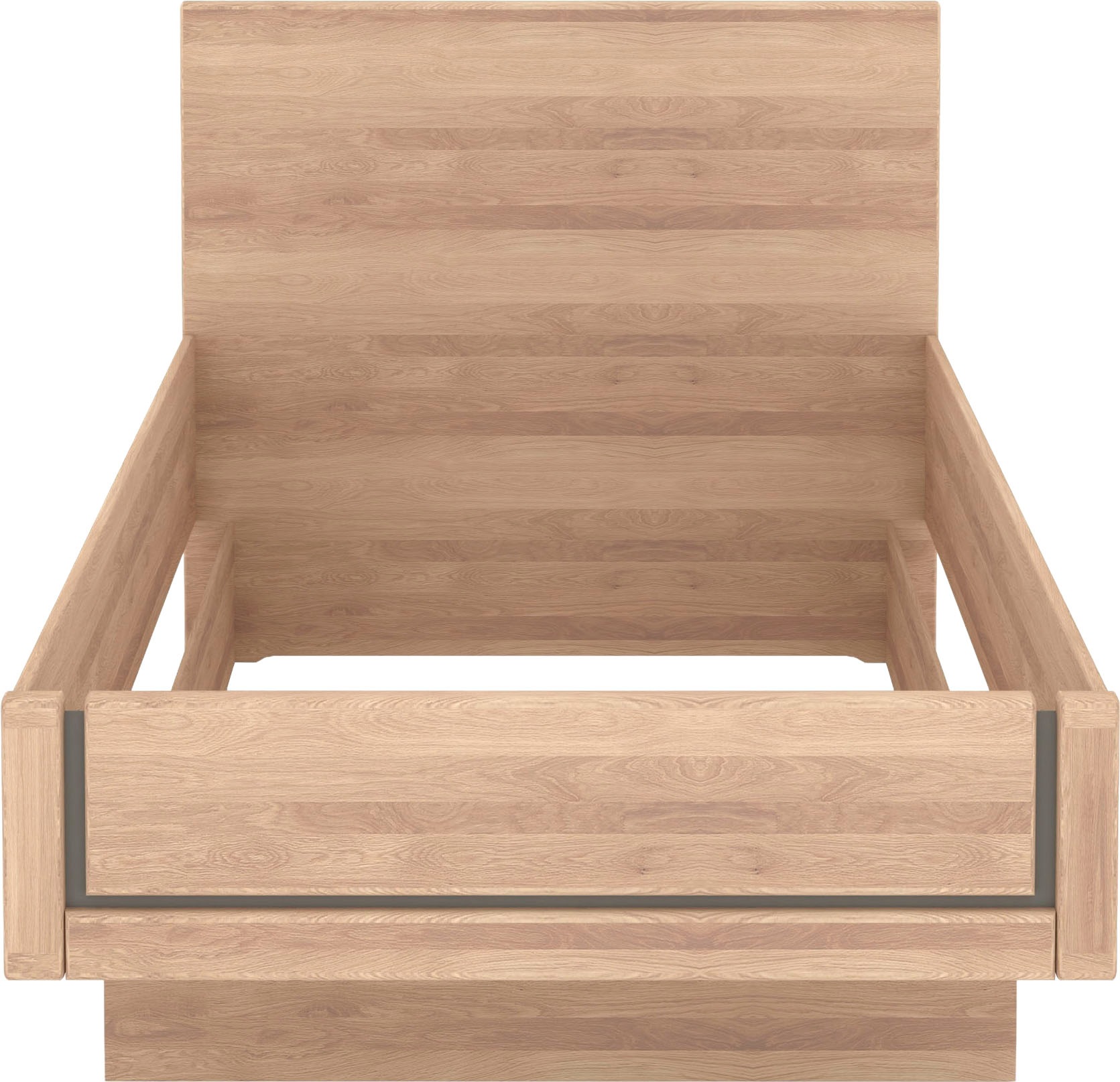 Musterring Holzbett »Sorrent, Bettgestell, Bettrahmen, teilmassiv Eiche«, (MADE IN GERMANY), Eiche teilmassiv, Liegehöhenverstellung, in schwebender Optik