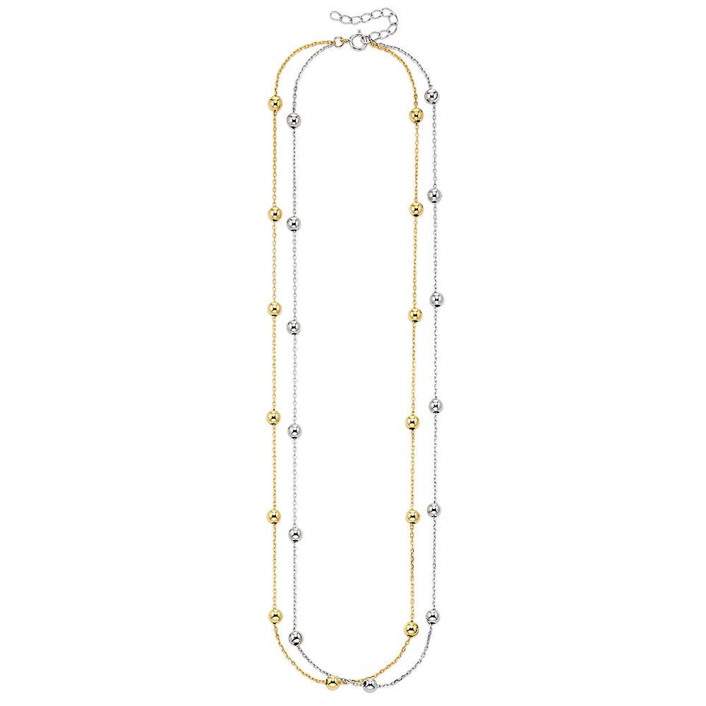 Aniston JEWELRY & WATCHES Kette ohne Anhänger »Schmuck, Geschenk, Silberkette Bicolor mit Kugeln«